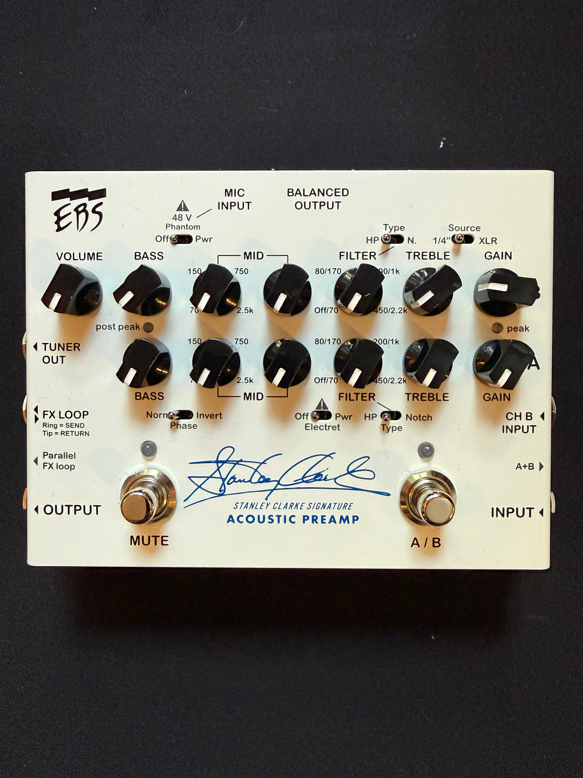 EBS Stanley Clarke Signature Acoustic Preamp Pedal