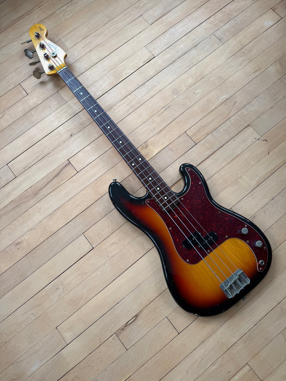1982 Fender JV Precision Bass Guitar Sunburst