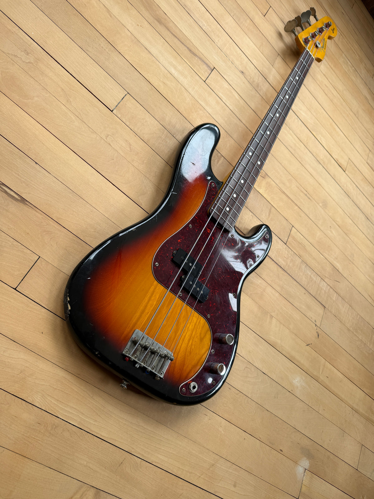 1982 Fender JV Precision Bass Guitar Sunburst