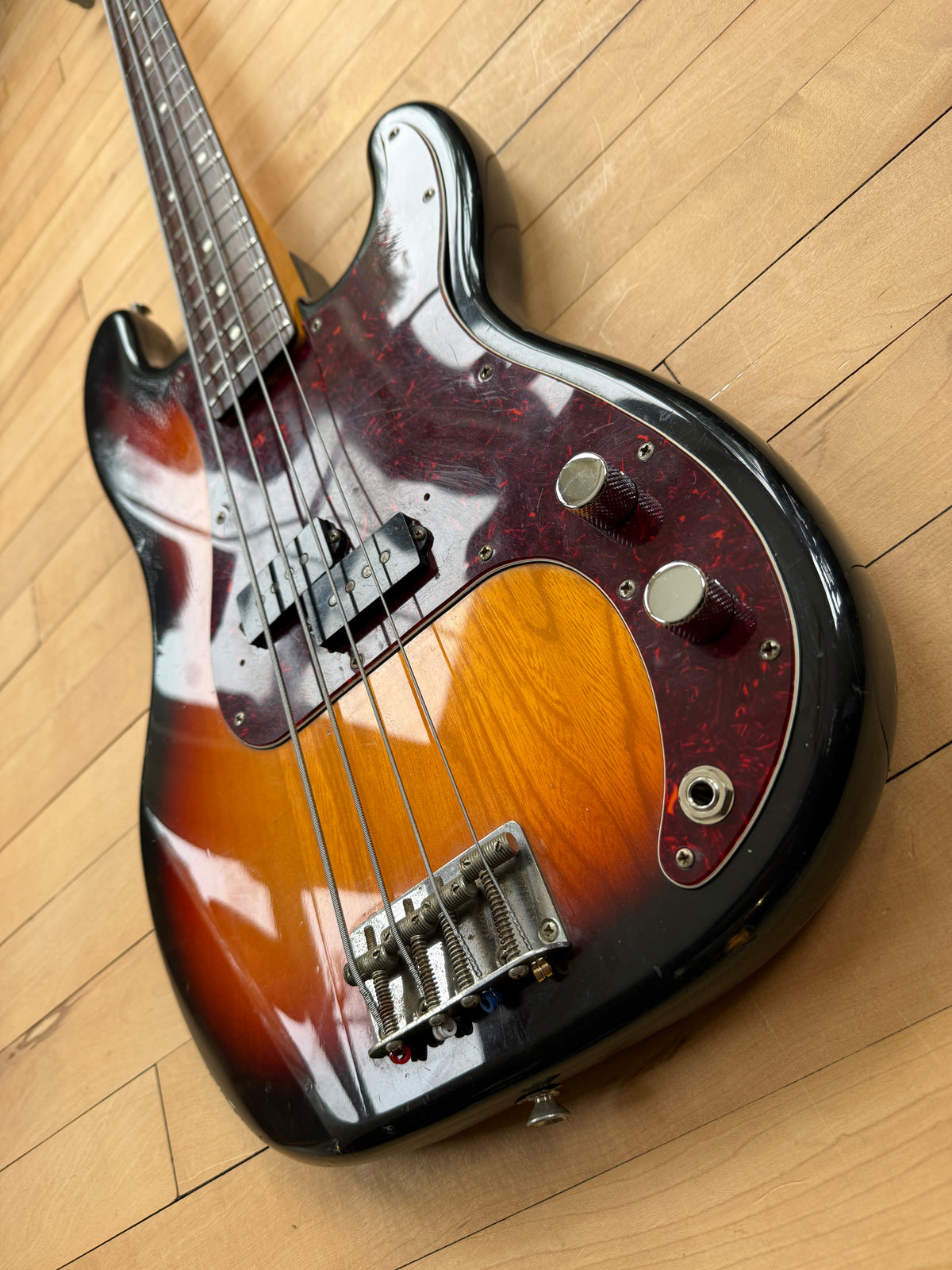 1982 Fender JV Precision Bass Guitar Sunburst