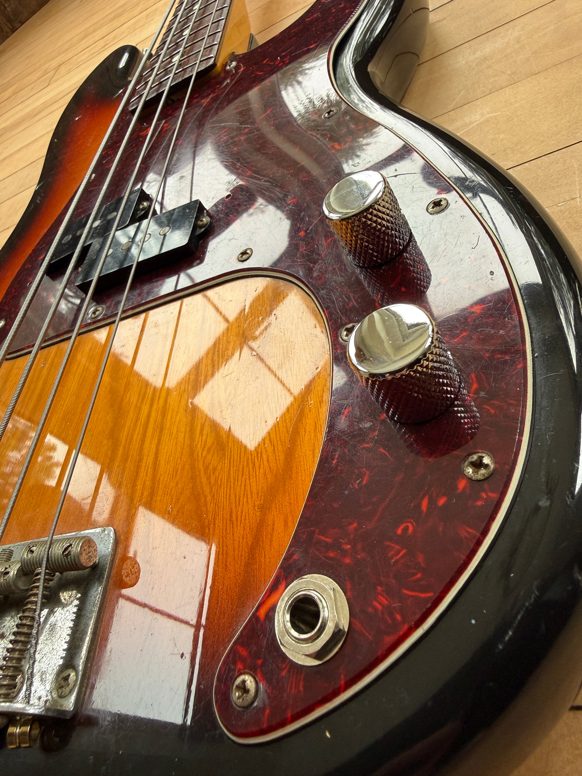 1982 Fender JV Precision Bass Guitar Sunburst