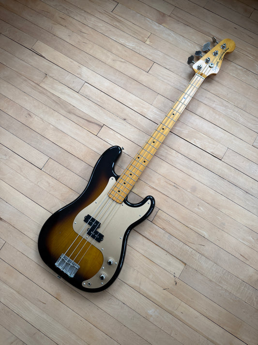 1983 JV Squier Precision Bass Guitar Sunburst
