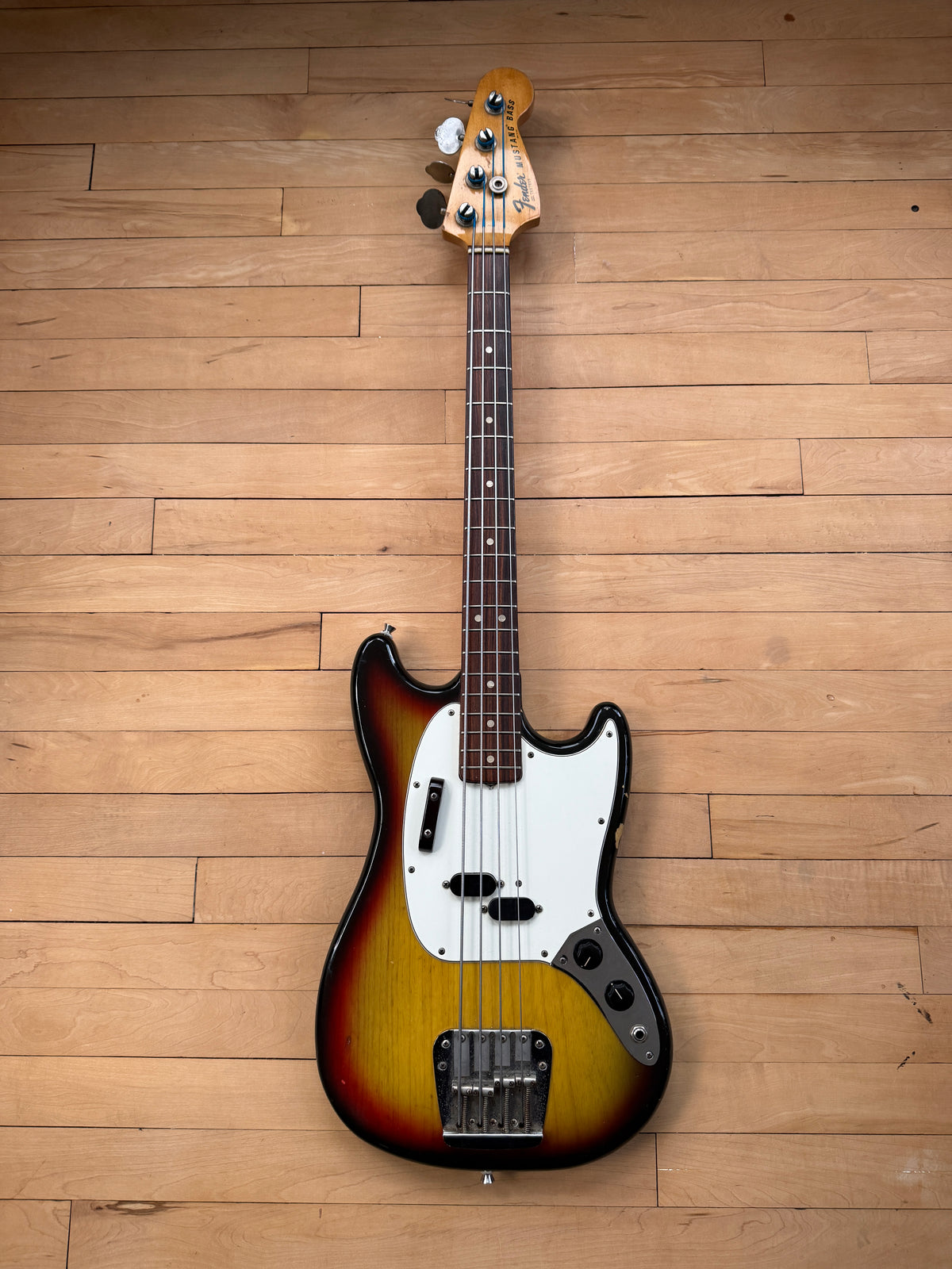 1976 Fender Mustang Bass Guitar Sunburst