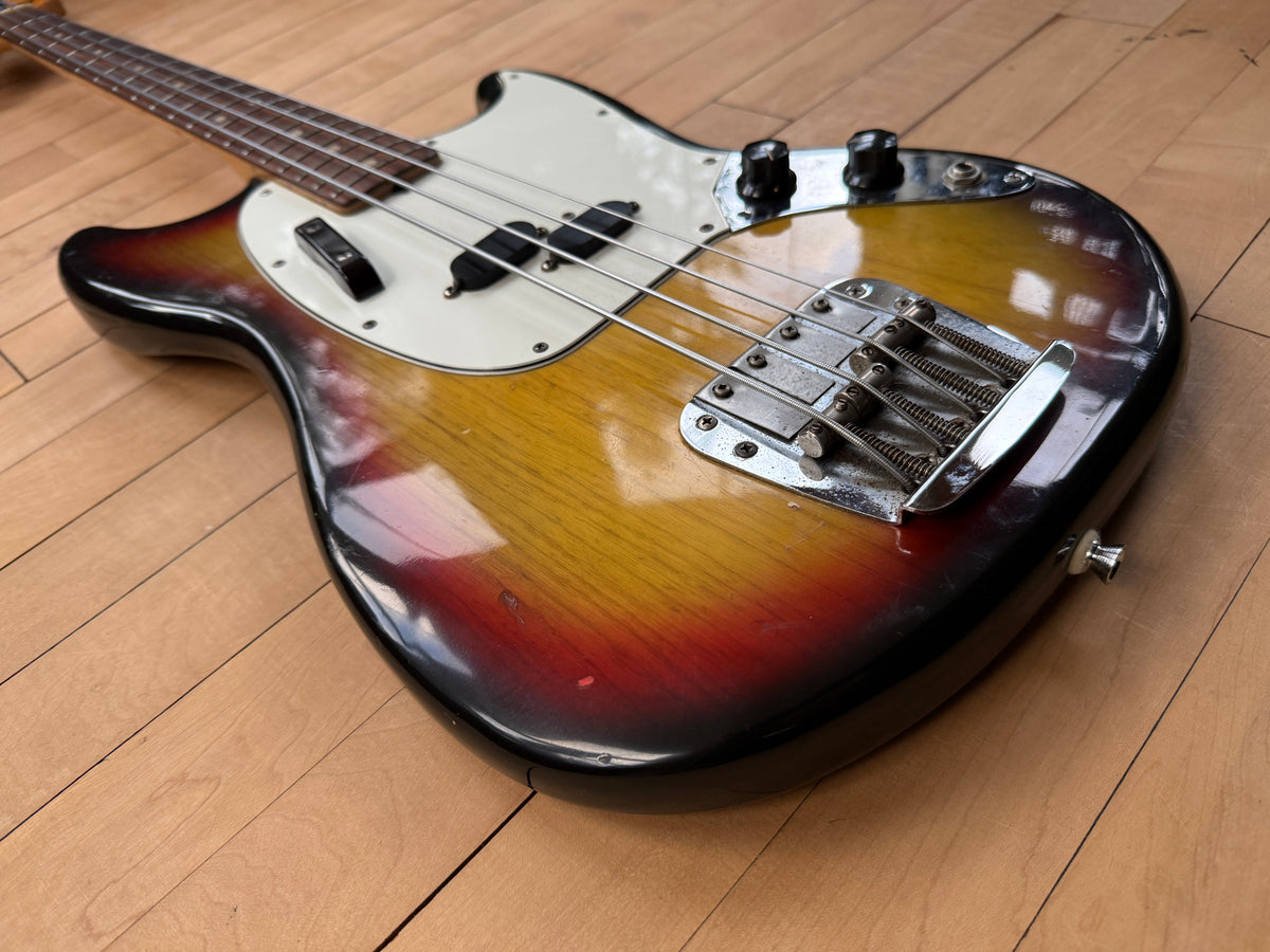 1976 Fender Mustang Bass Guitar Sunburst