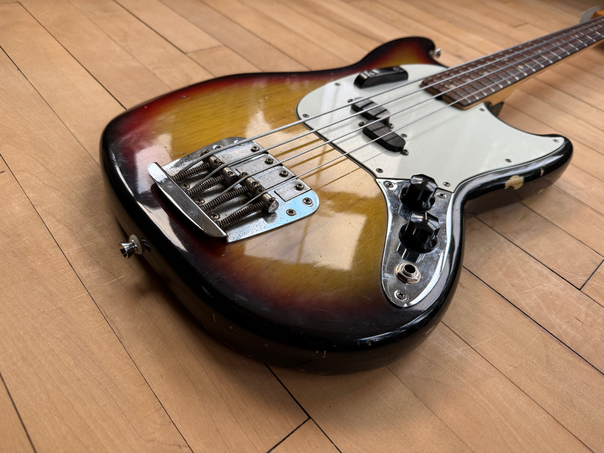 1976 Fender Mustang Bass Guitar Sunburst