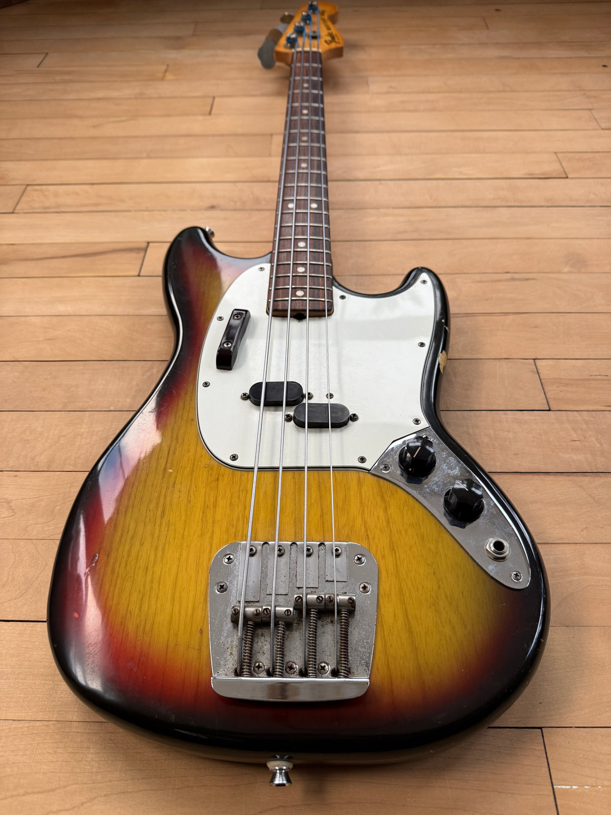 1976 Fender Mustang Bass Guitar Sunburst