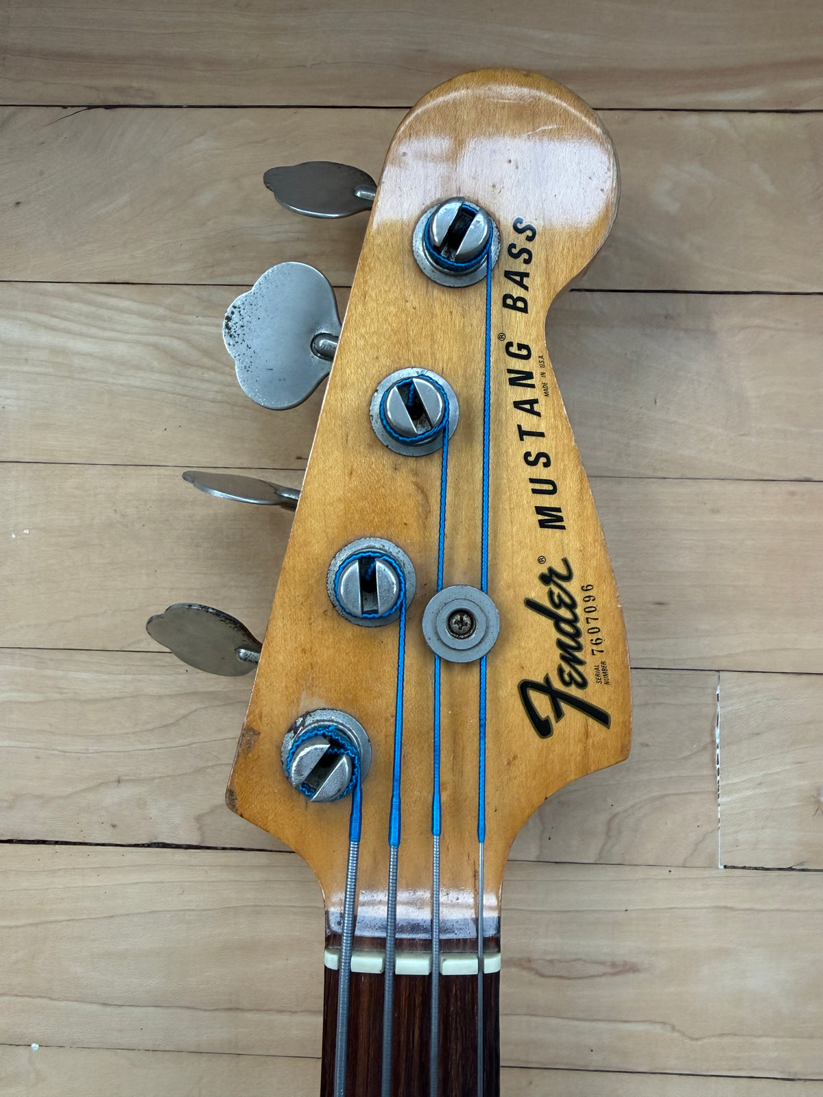 1976 Fender Mustang Bass Guitar Sunburst