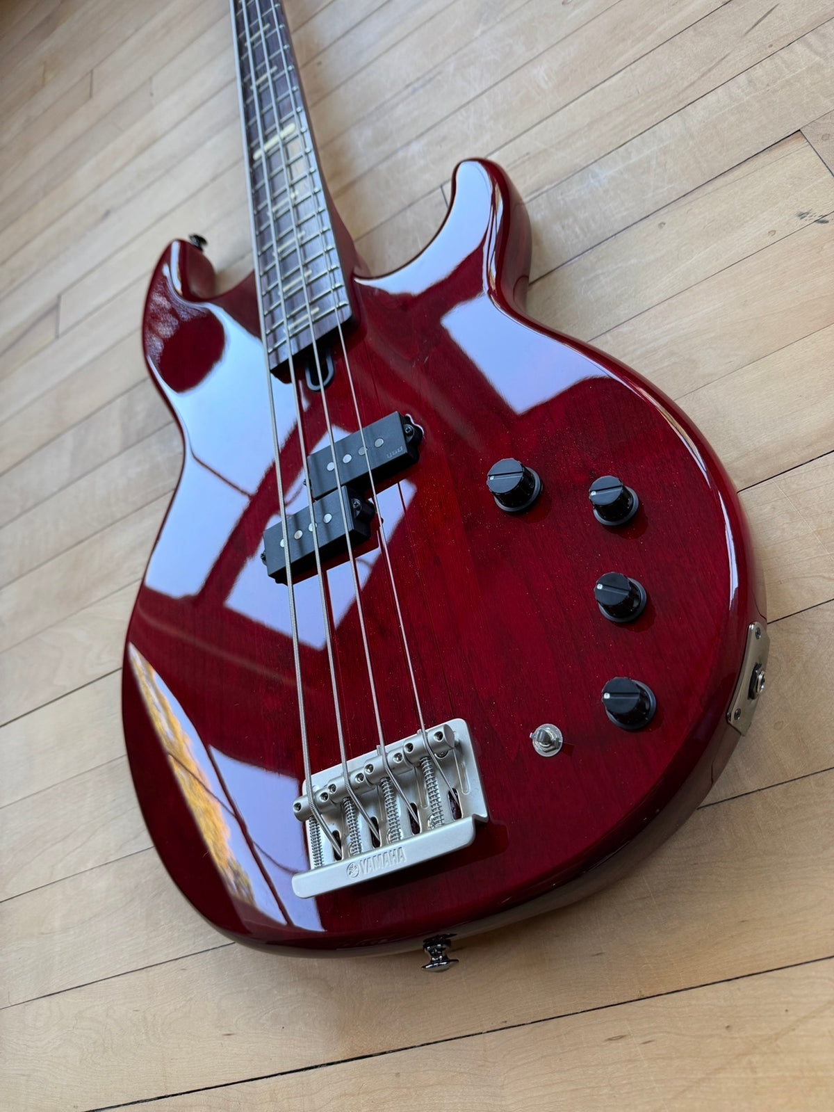 2020 Yamaha Peter Hook Signature Bass Guitar 1 of 5 Hand Signed in Red