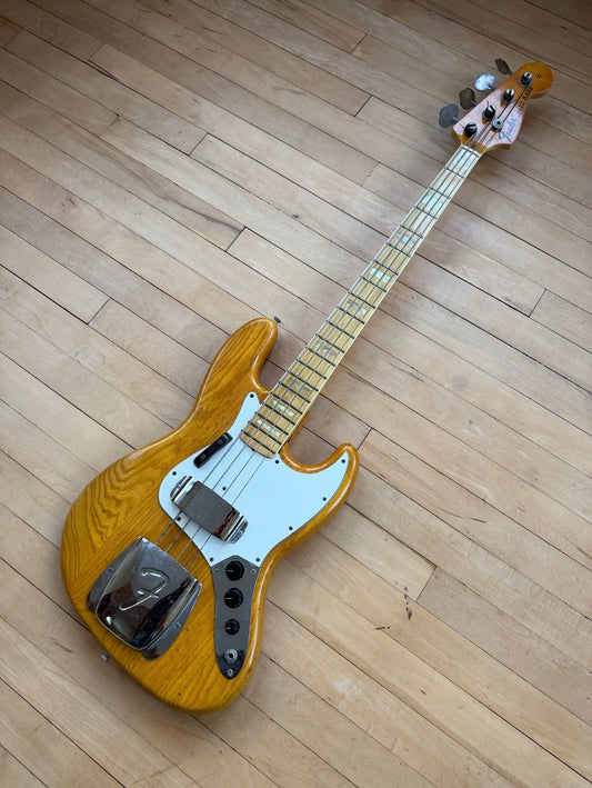 1974 Fender Jazz Bass Guitar in Natural