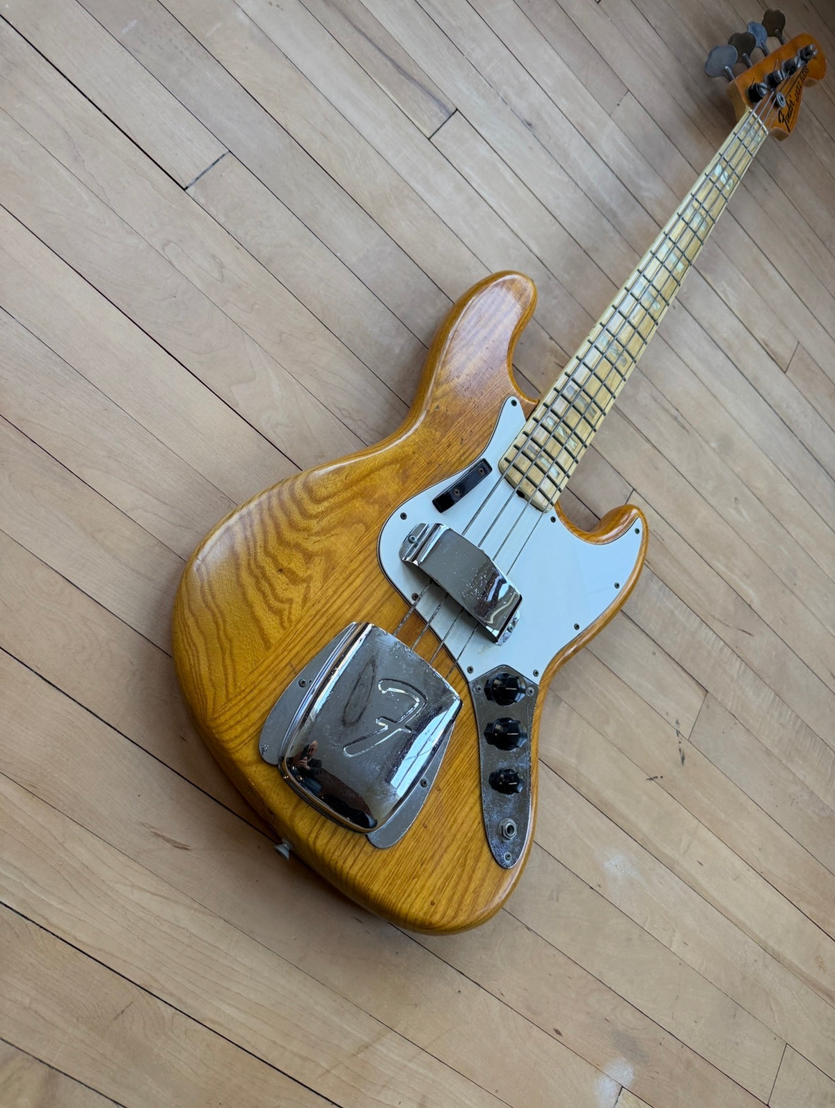 1974 Fender Jazz Bass Guitar in Natural