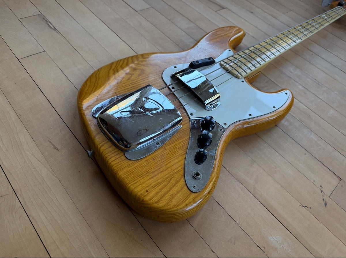 1974 Fender Jazz Bass Guitar in Natural