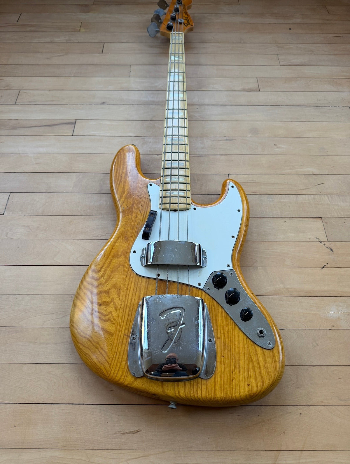 1974 Fender Jazz Bass Guitar in Natural