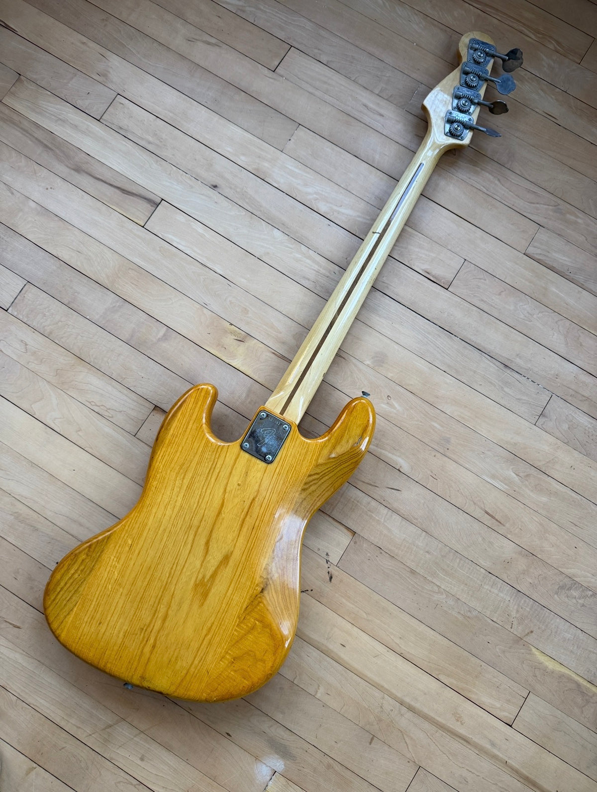 1974 Fender Jazz Bass Guitar in Natural