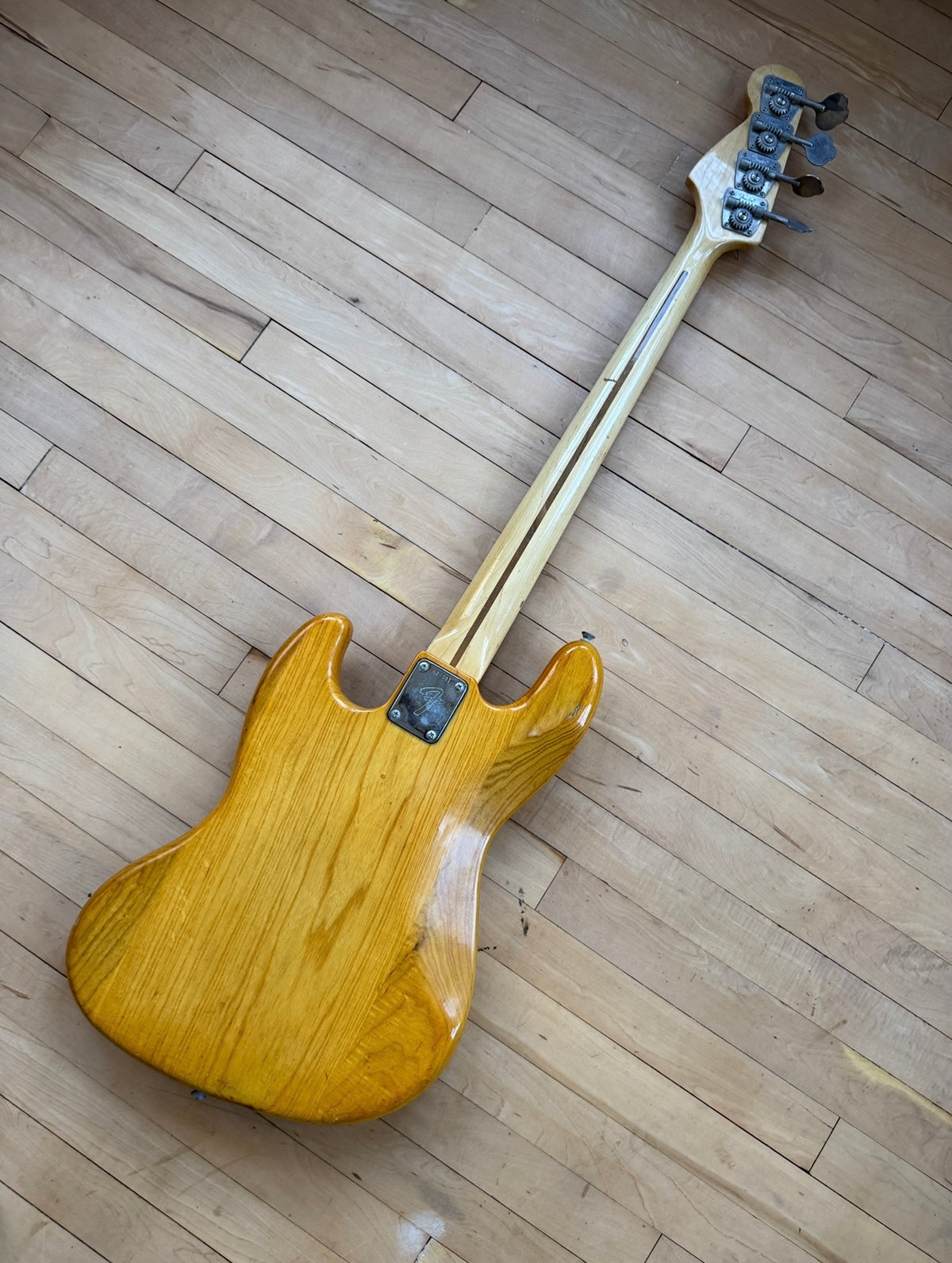 1974 Fender Jazz Bass Guitar in Natural