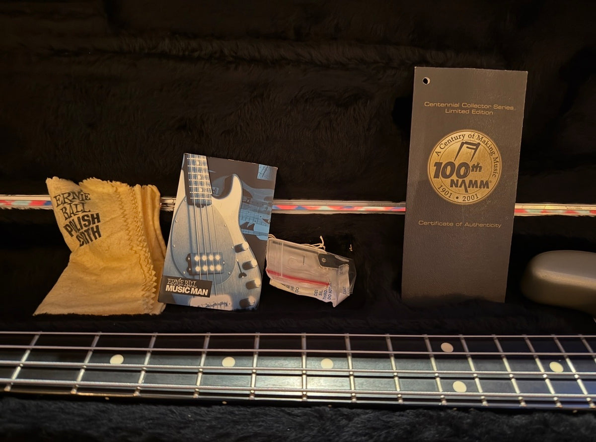 2001 NAMM 100th Anniversary Musicman Stingray Bass Guitar Inca Silver Ltd Edition