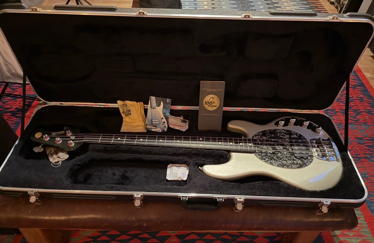 2001 NAMM 100th Anniversary Musicman Stingray Bass Guitar Inca Silver Ltd Edition