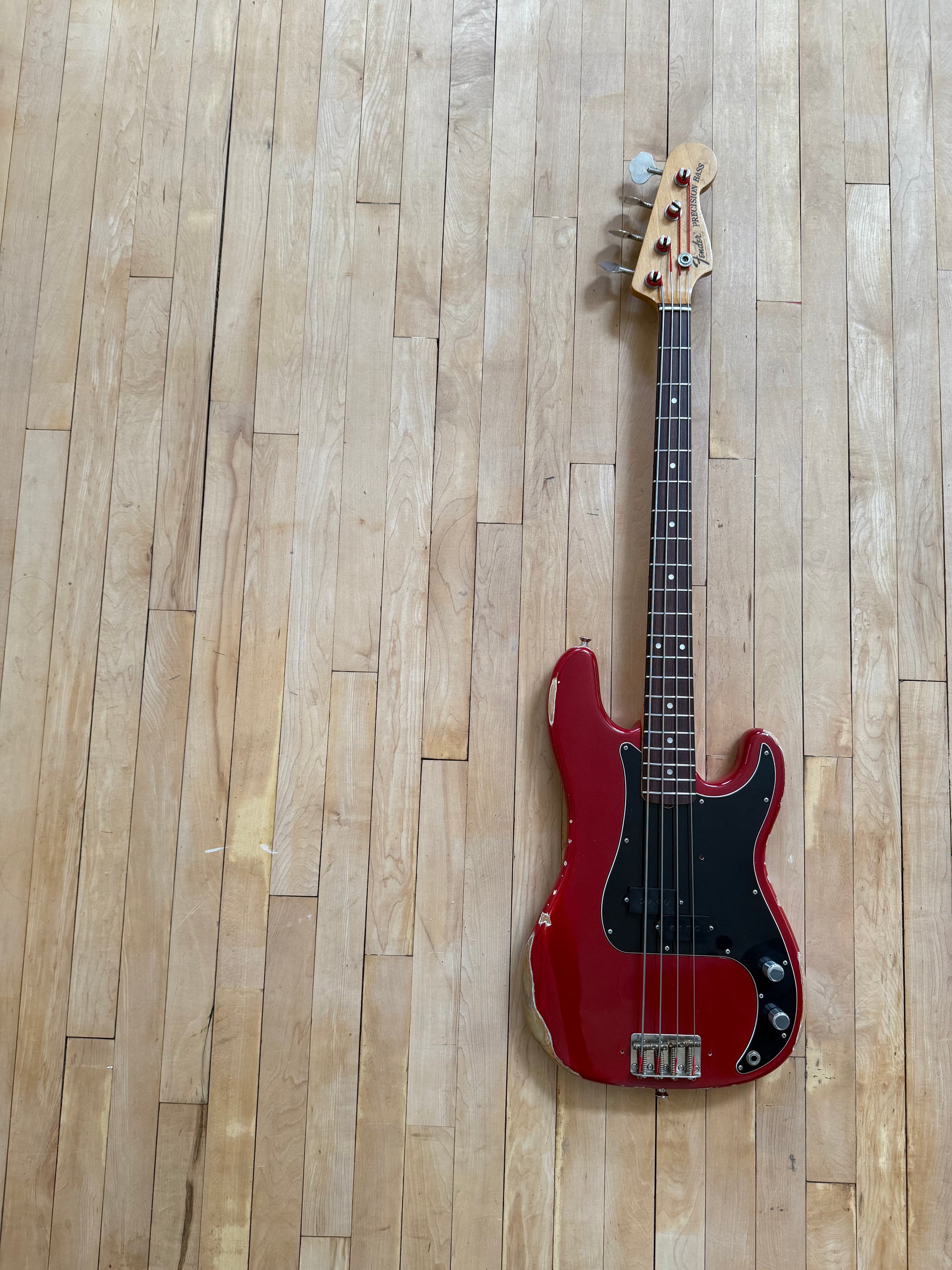 1972 Fender Precision Bass Guitar Candy Apple Red - Vintage Bass Room