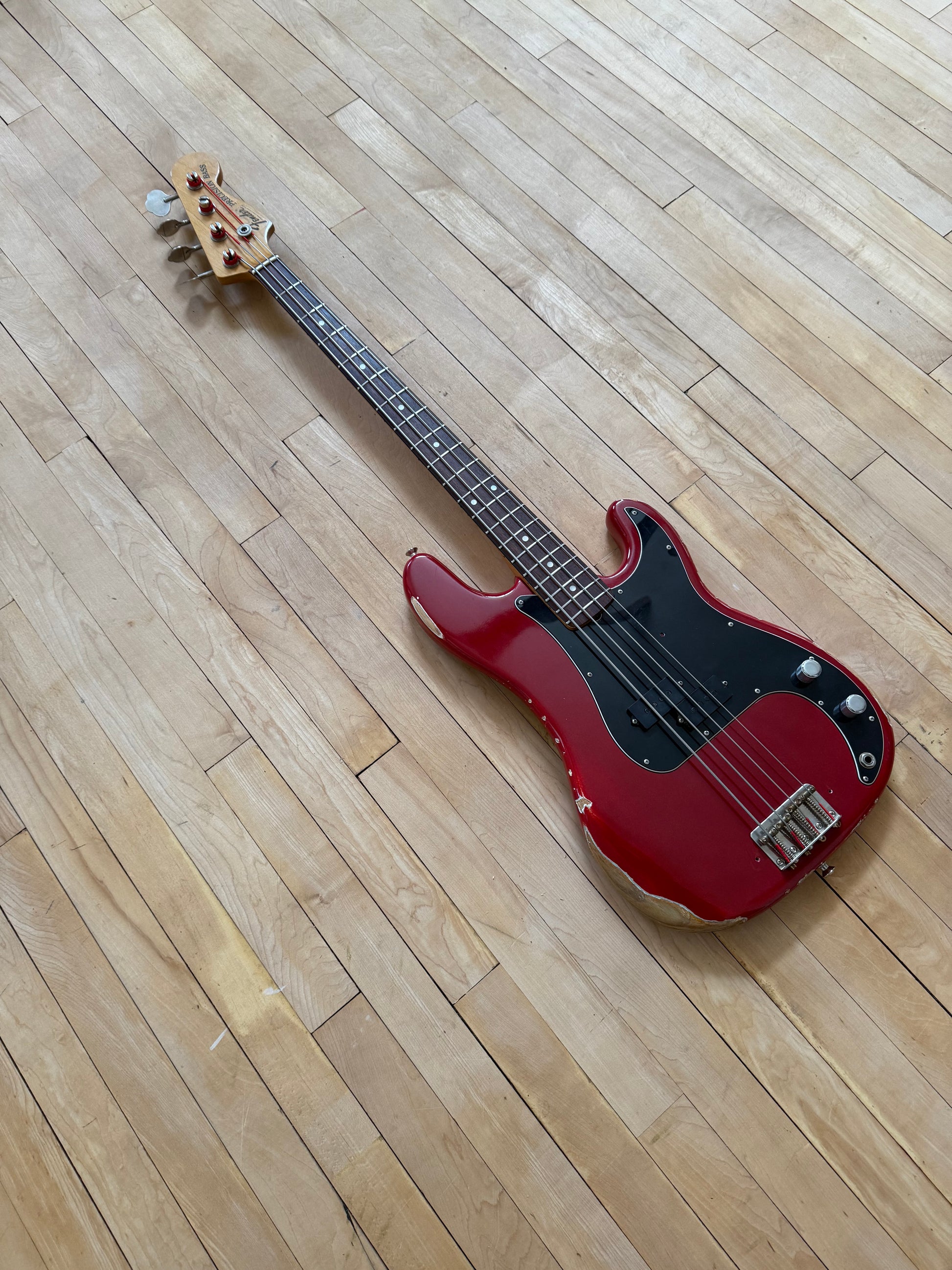 1972 Fender Precision Bass Guitar Candy Apple Red - Vintage Bass Room