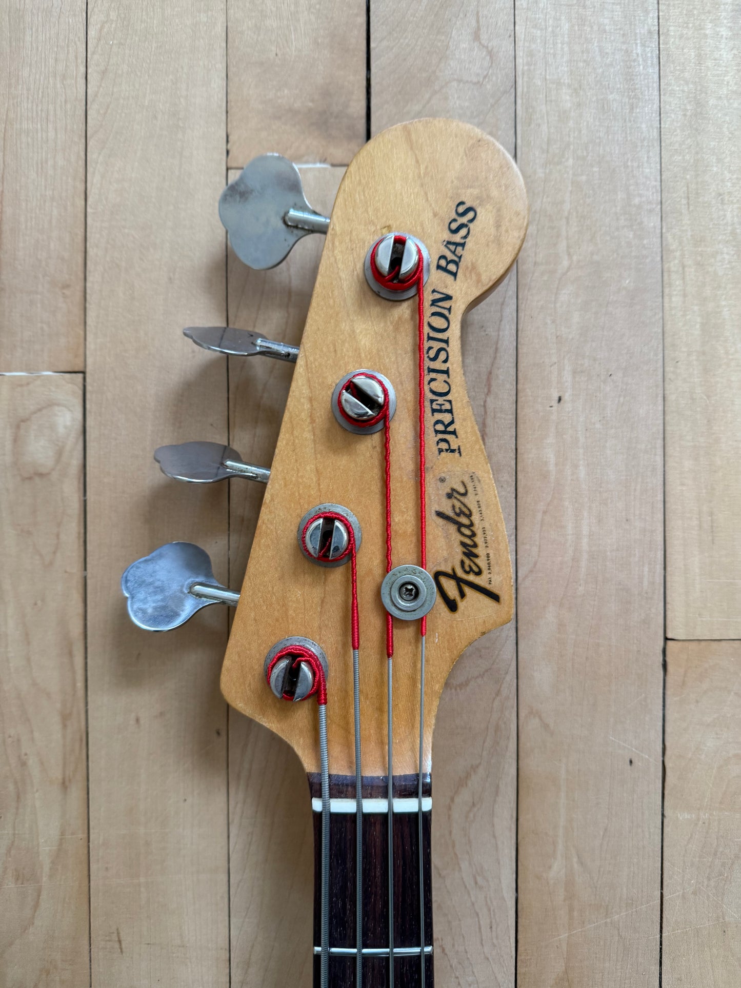 1972 Fender Precision Bass Guitar Candy Apple Red - Vintage Bass Room