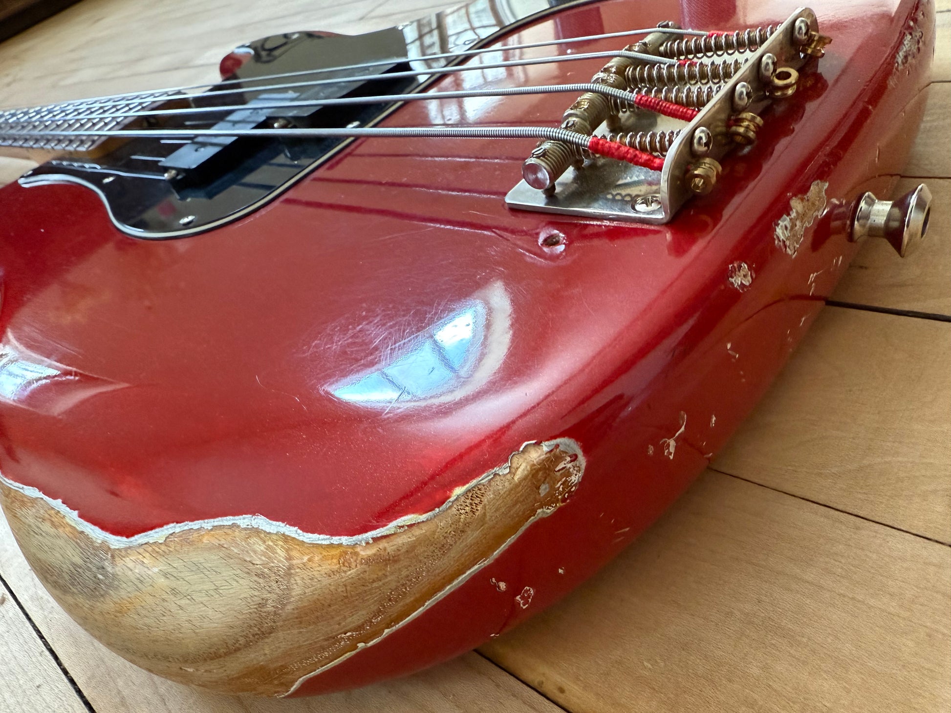 1972 Fender Precision Bass Guitar Candy Apple Red - Vintage Bass Room