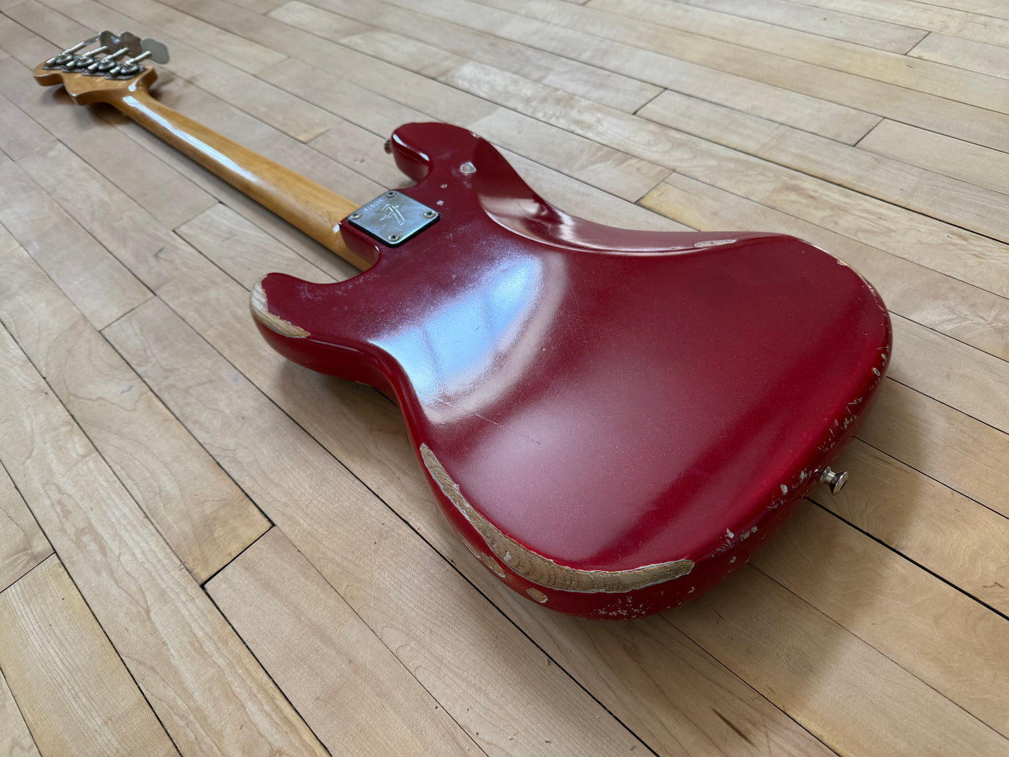 1972 Fender Precision Bass Guitar Candy Apple Red - Vintage Bass Room