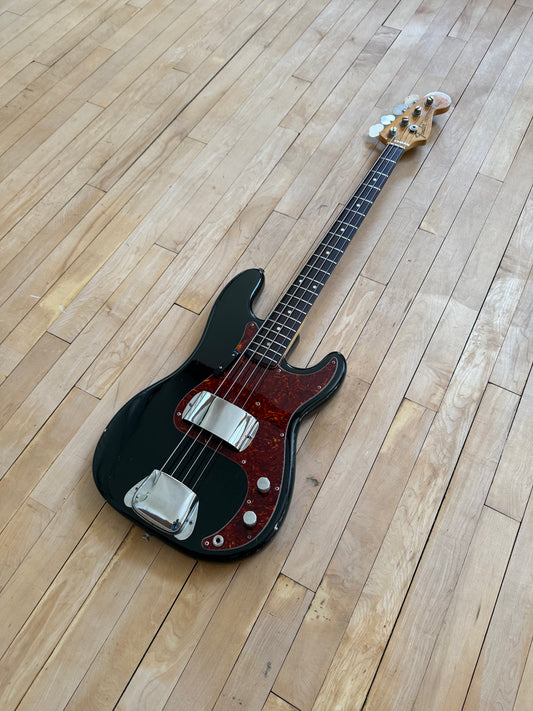 1973 Fender Precision Bass Guitar Black - Vintage Bass Room
