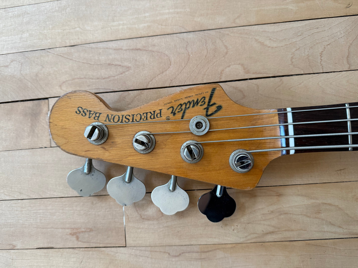 1973 Fender Precision Bass Guitar Black - Vintage Bass Room