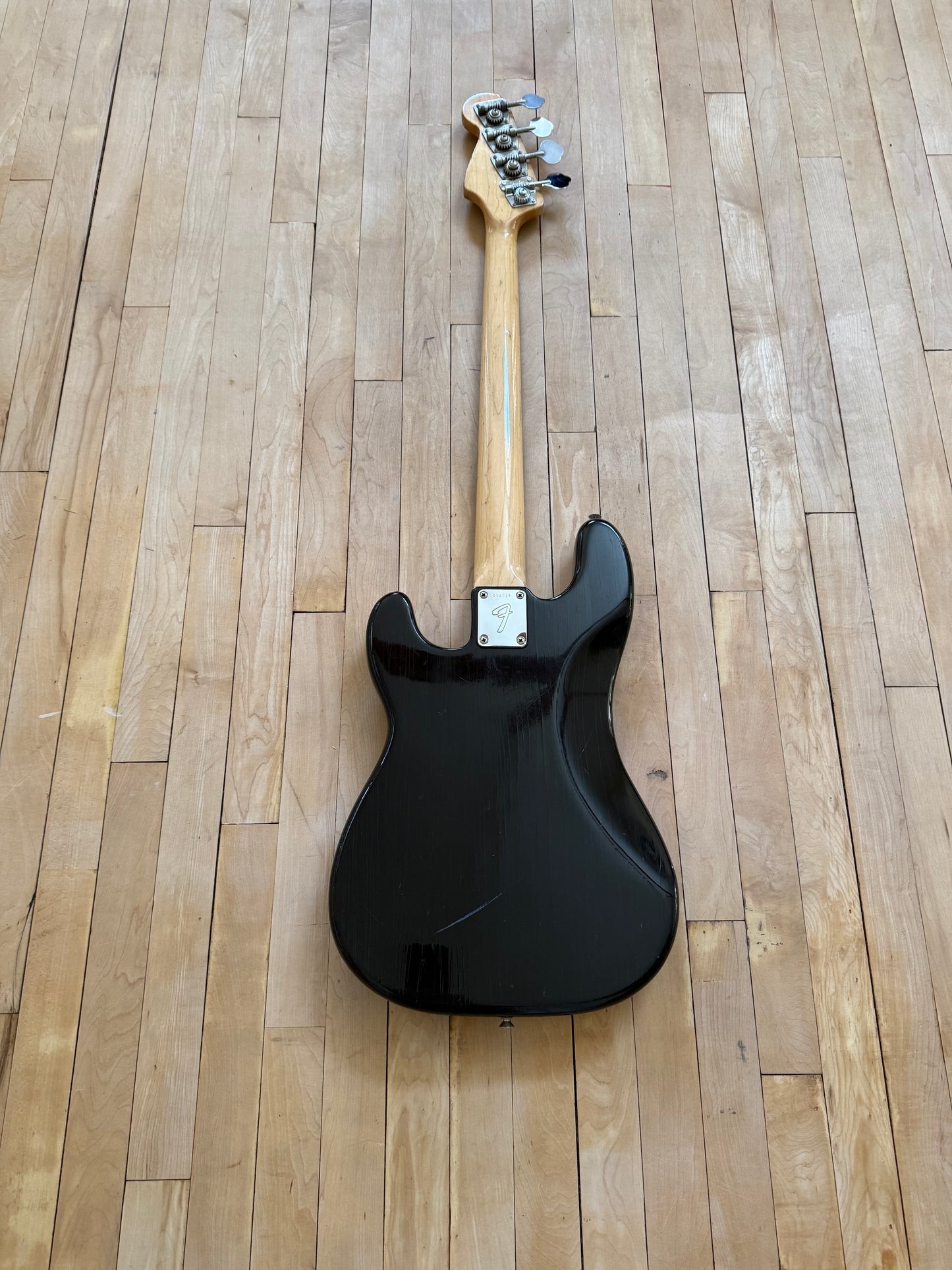 1973 Fender Precision Bass Guitar Black - Vintage Bass Room
