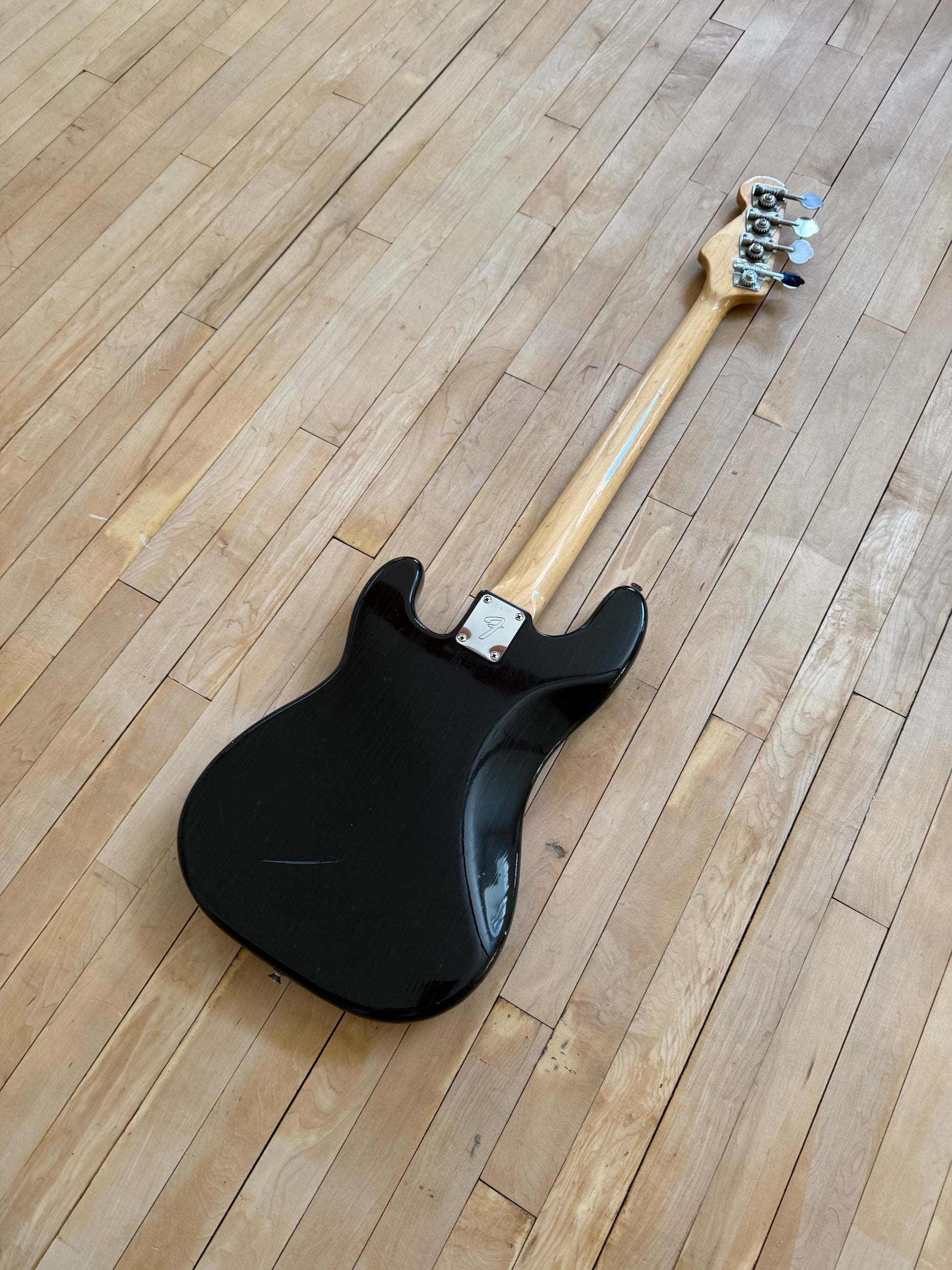 1973 Fender Precision Bass Guitar Black - Vintage Bass Room
