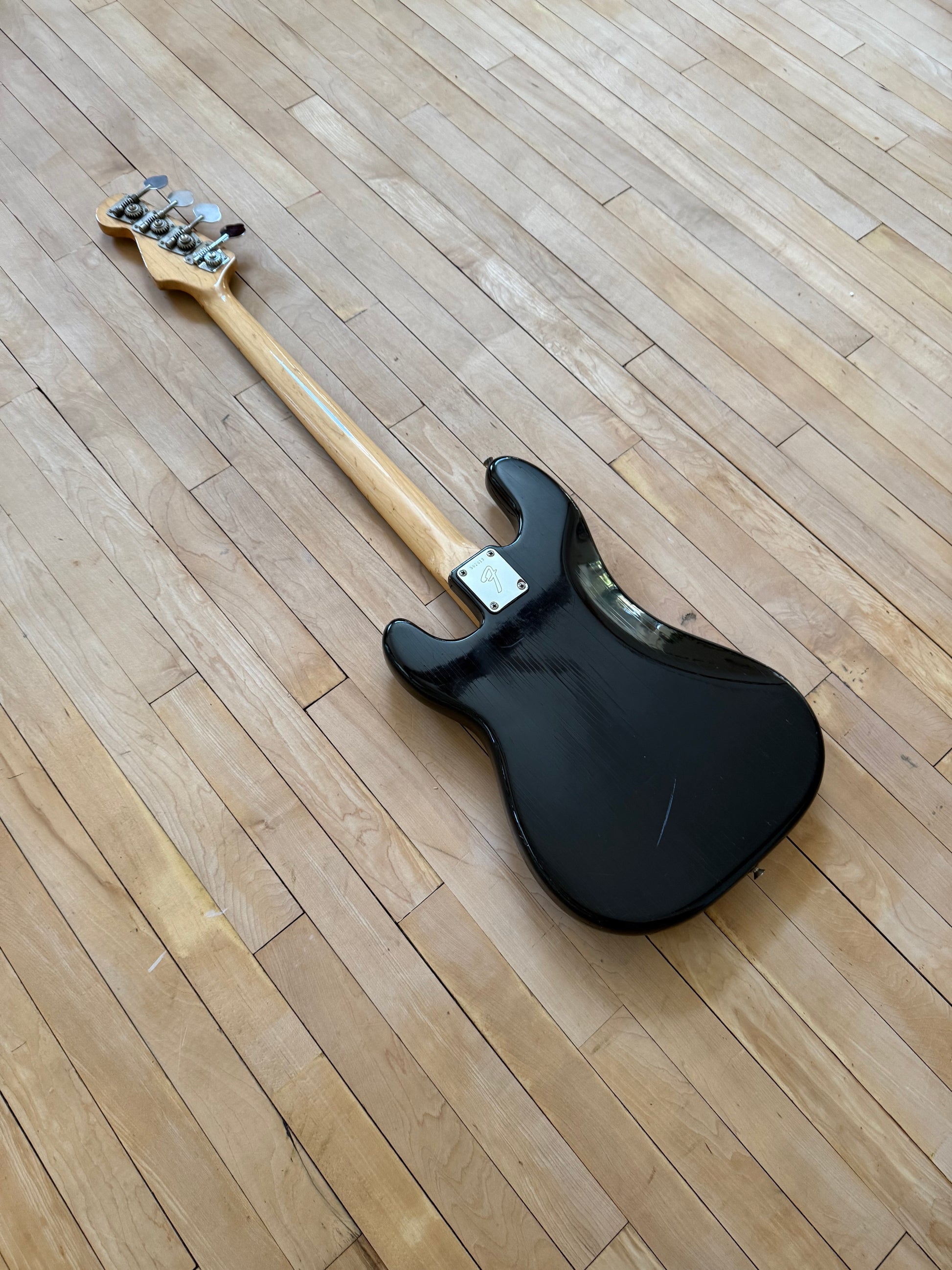 1973 Fender Precision Bass Guitar Black - Vintage Bass Room