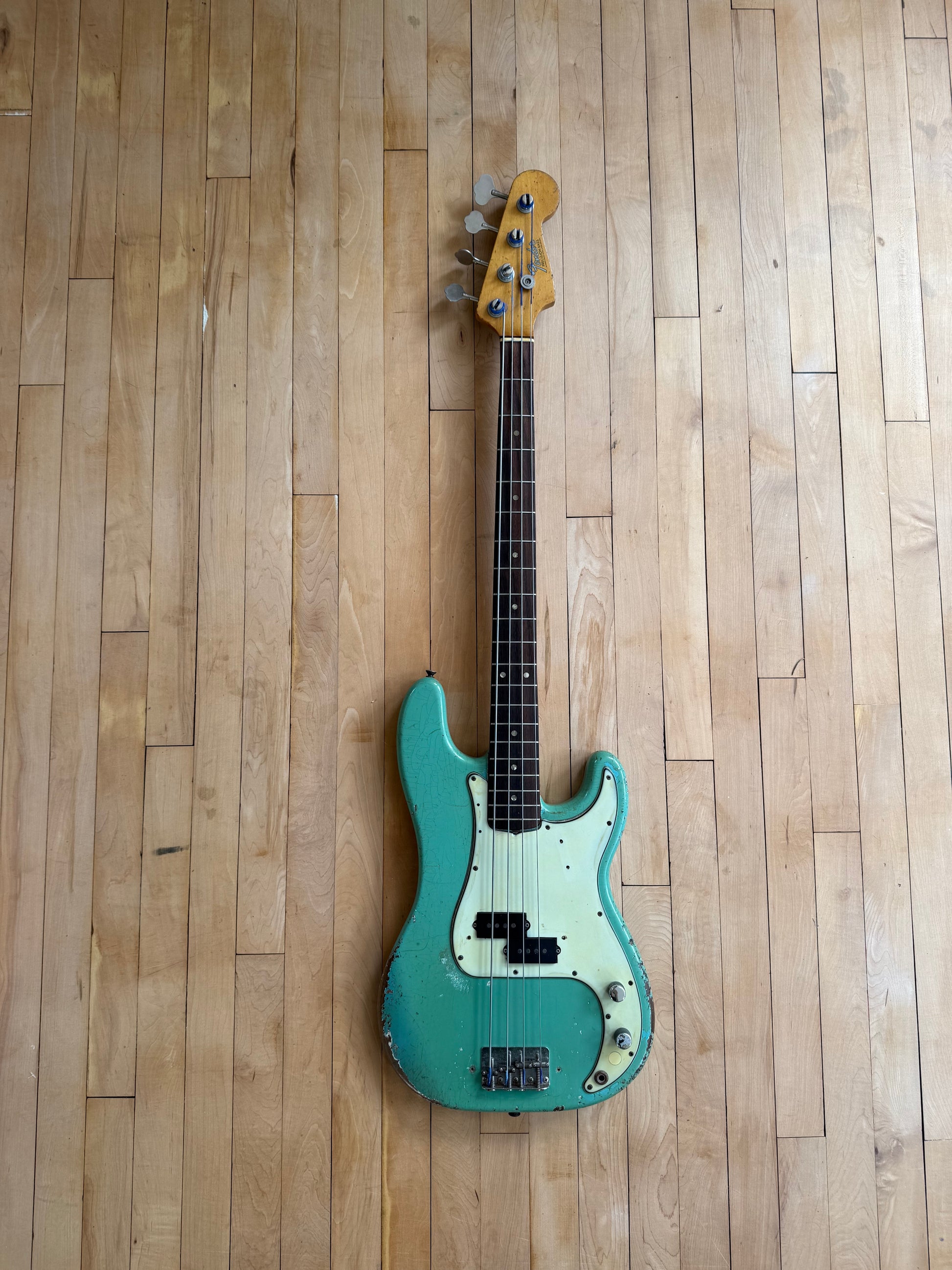 1965 Fender Precision Bass Guitar Daphne Blue - Vintage Bass Room
