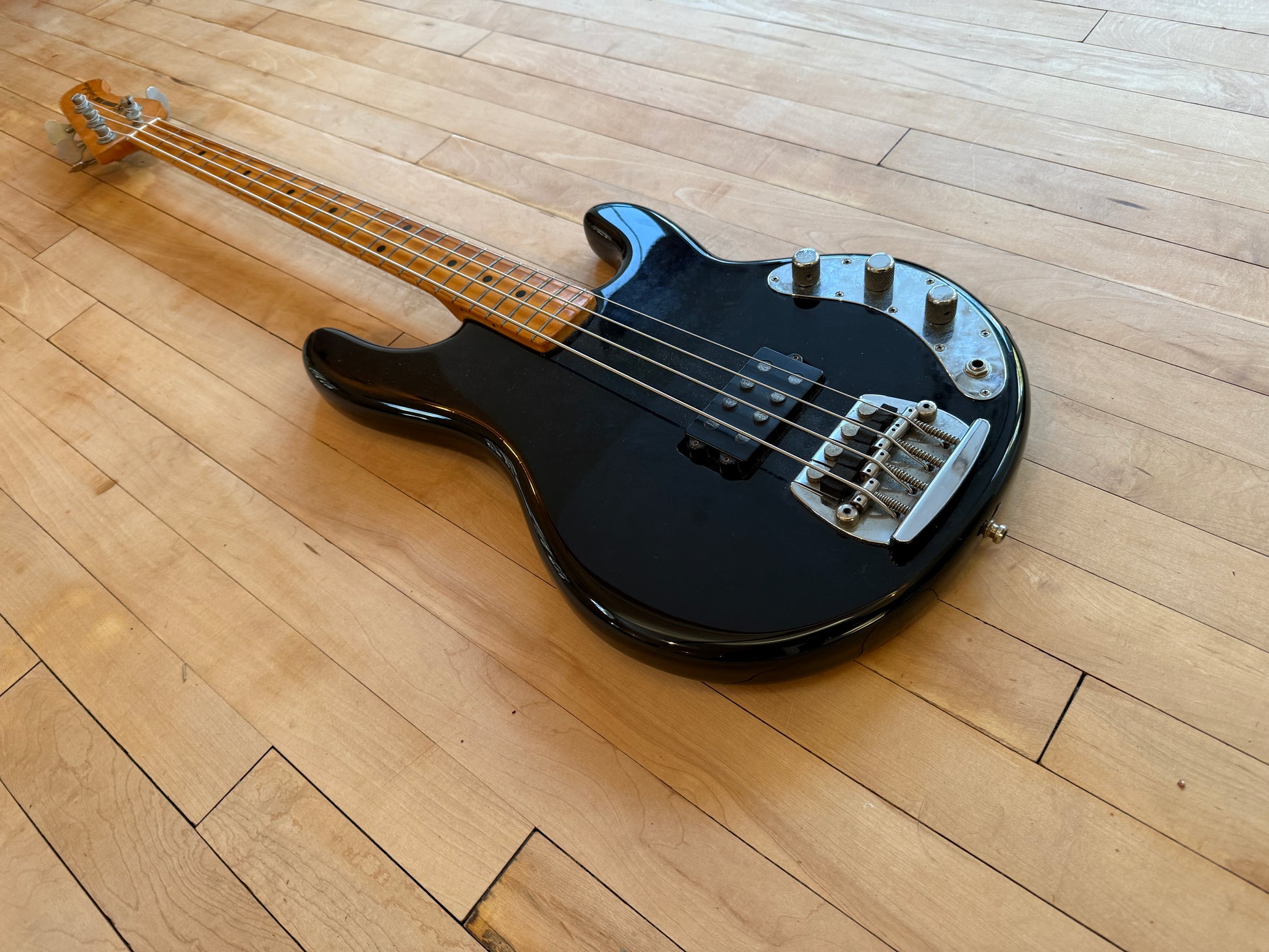 1978 Musicman Stingray Bass Guitar Black Pre EB - Vintage Bass Room