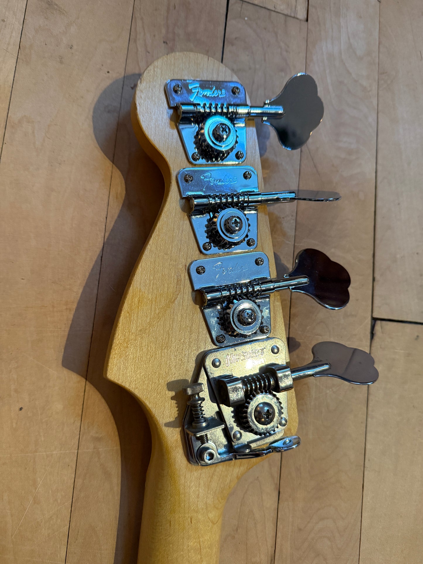 'Bitsa Fender' Precision Bass Guitar Black & Maple - Vintage Bass Room