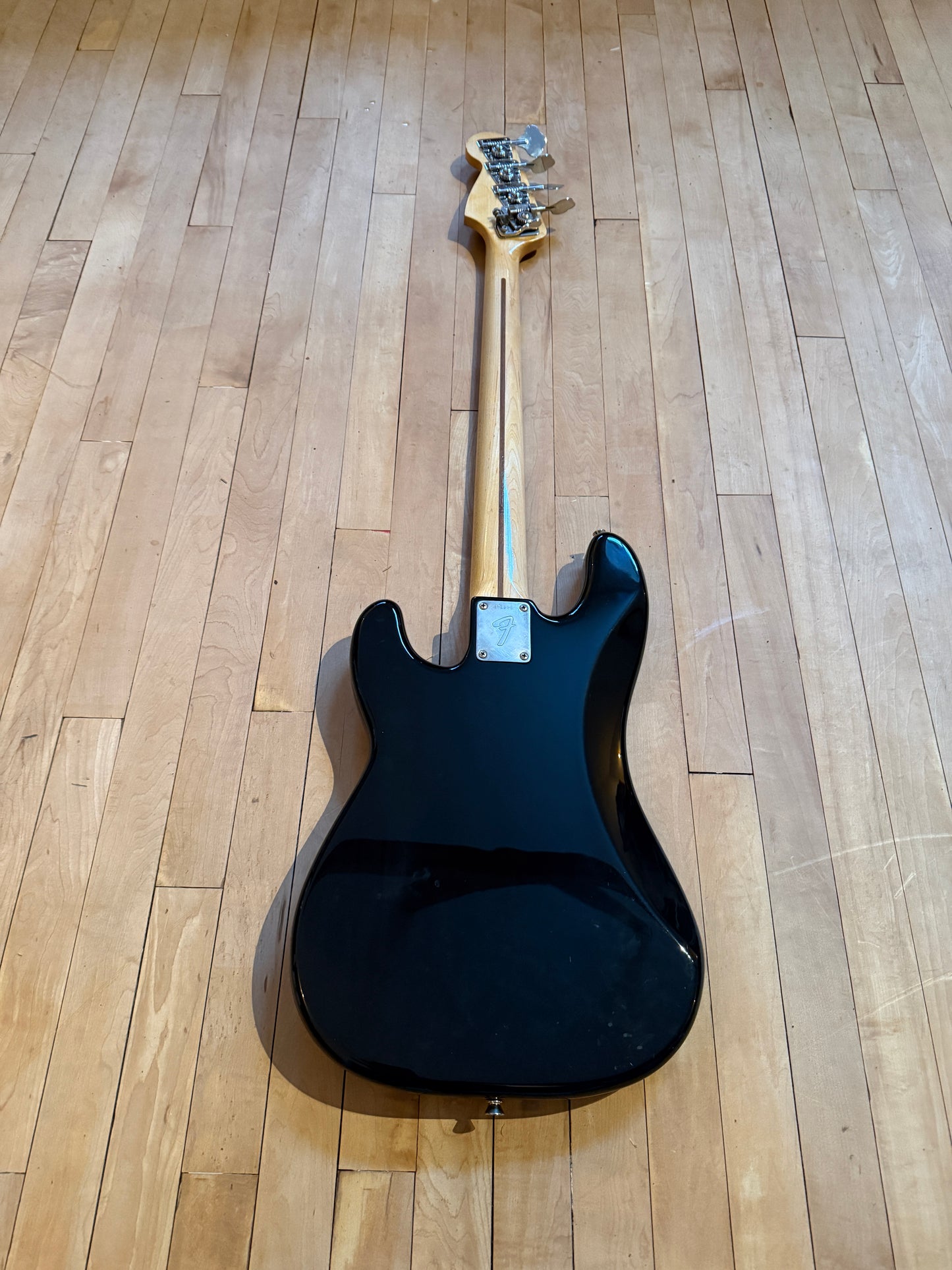 'Bitsa Fender' Precision Bass Guitar Black & Maple - Vintage Bass Room