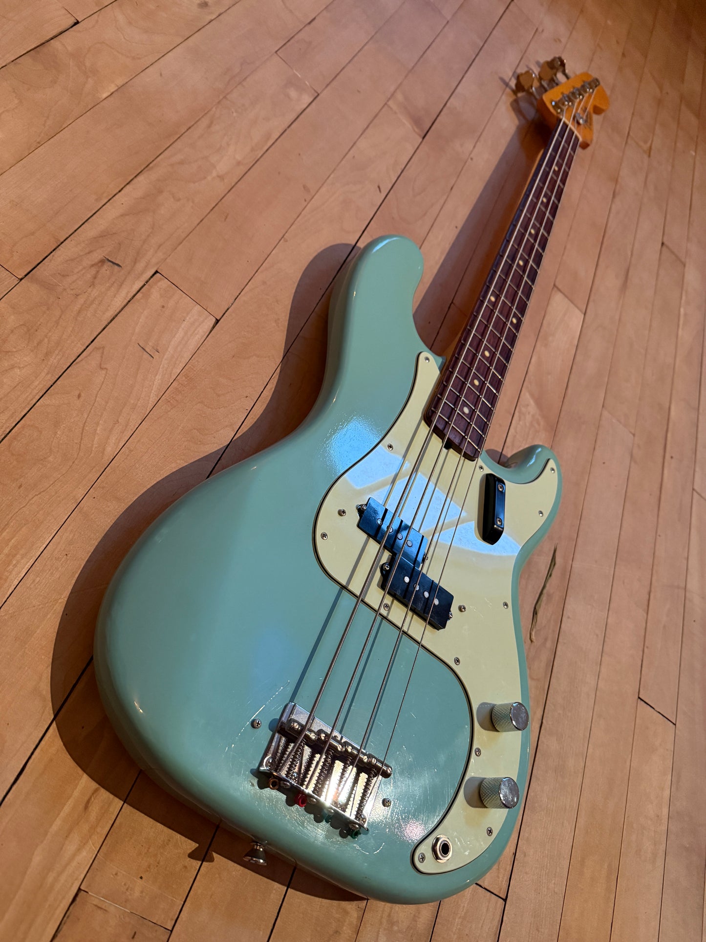'Bitsa Fender ' Precision Bass Guitar Daphne Blue - Vintage Bass Room