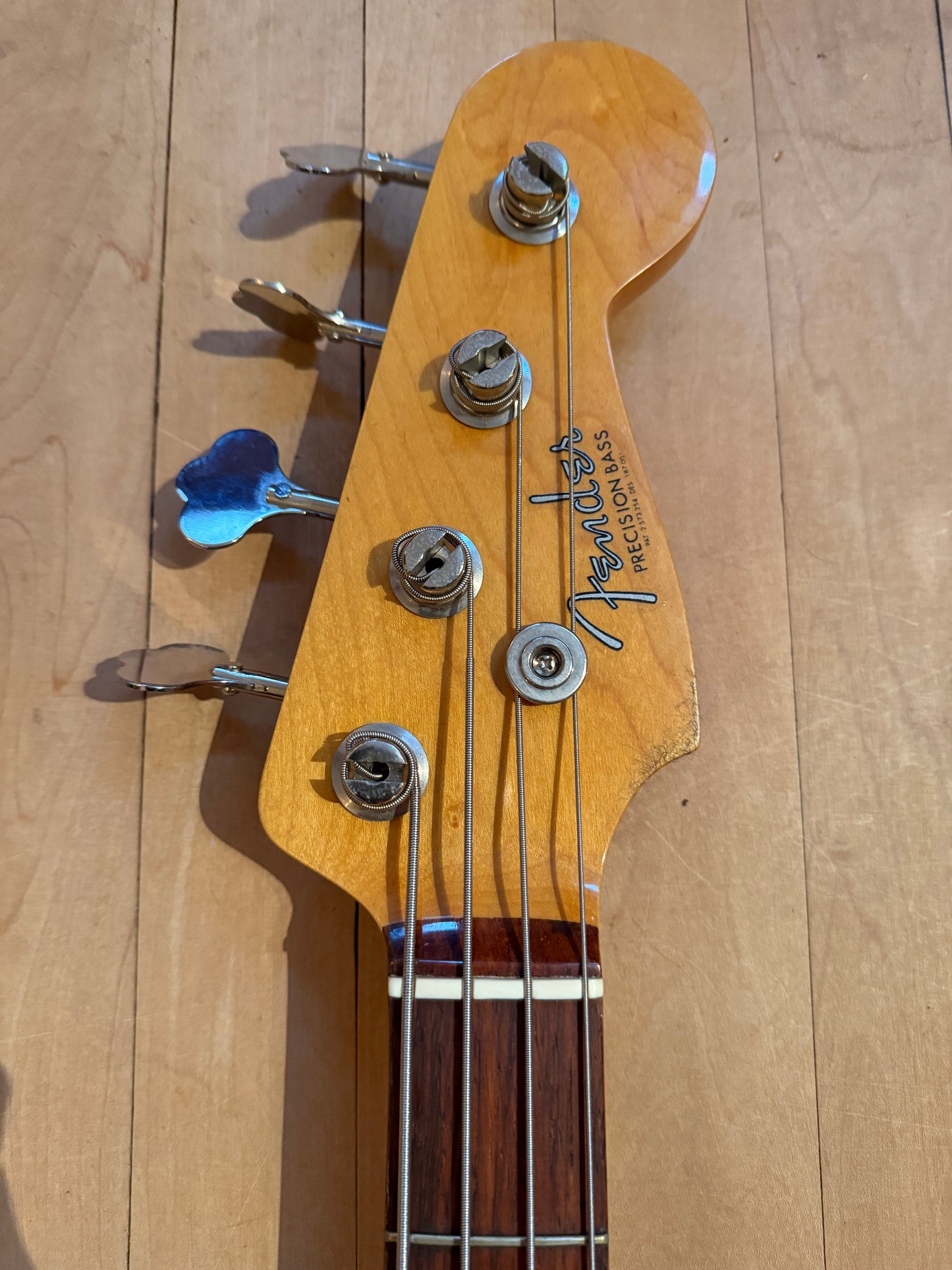 'Bitsa Fender ' Precision Bass Guitar Daphne Blue - Vintage Bass Room