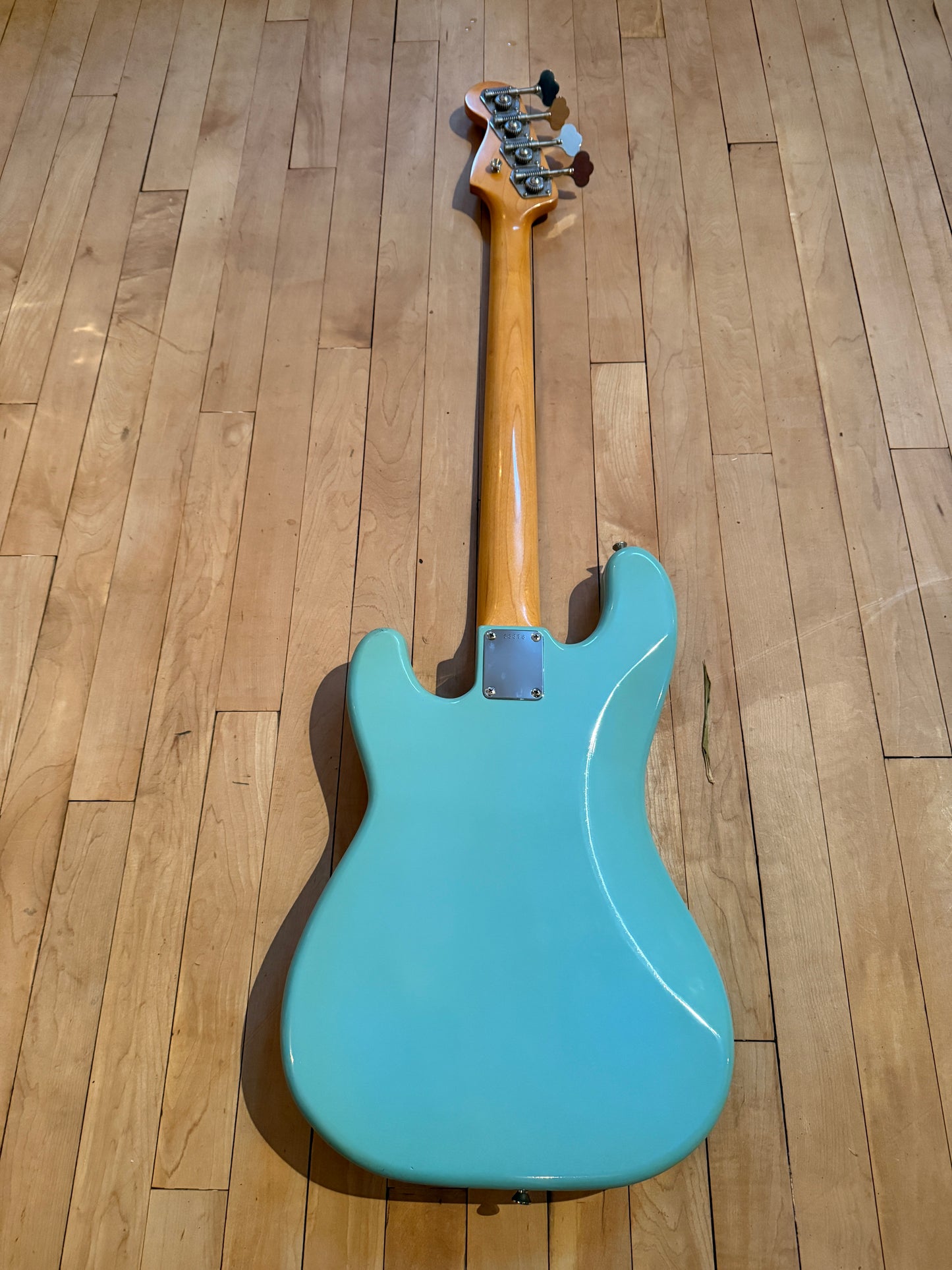 'Bitsa Fender ' Precision Bass Guitar Daphne Blue - Vintage Bass Room