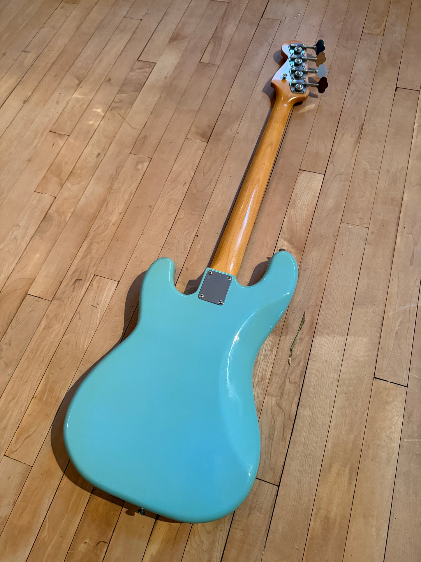 'Bitsa Fender ' Precision Bass Guitar Daphne Blue - Vintage Bass Room