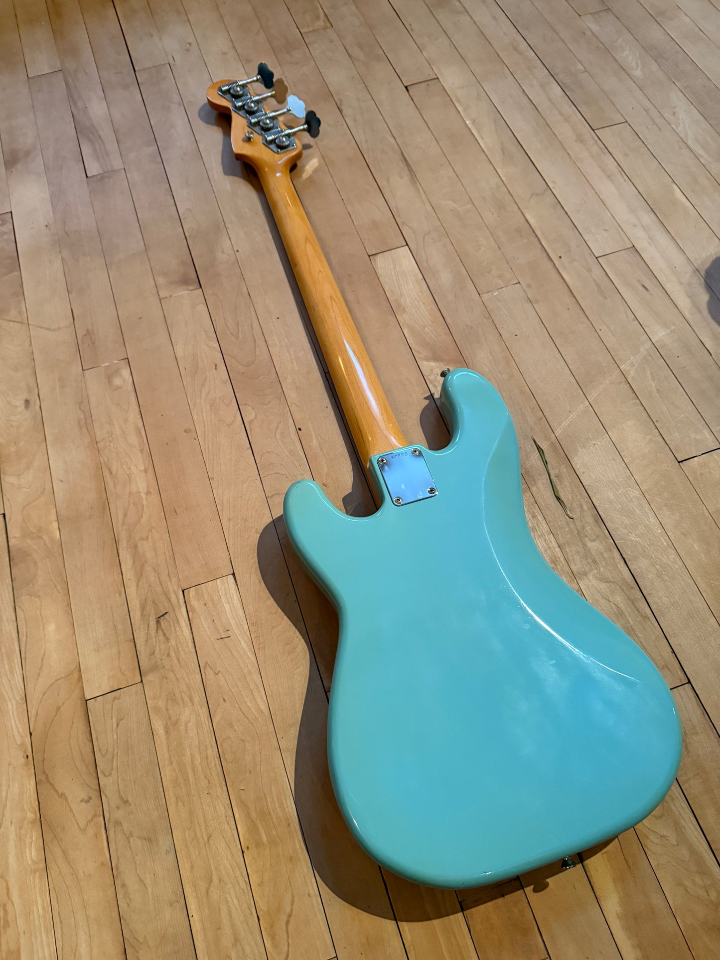 'Bitsa Fender ' Precision Bass Guitar Daphne Blue - Vintage Bass Room