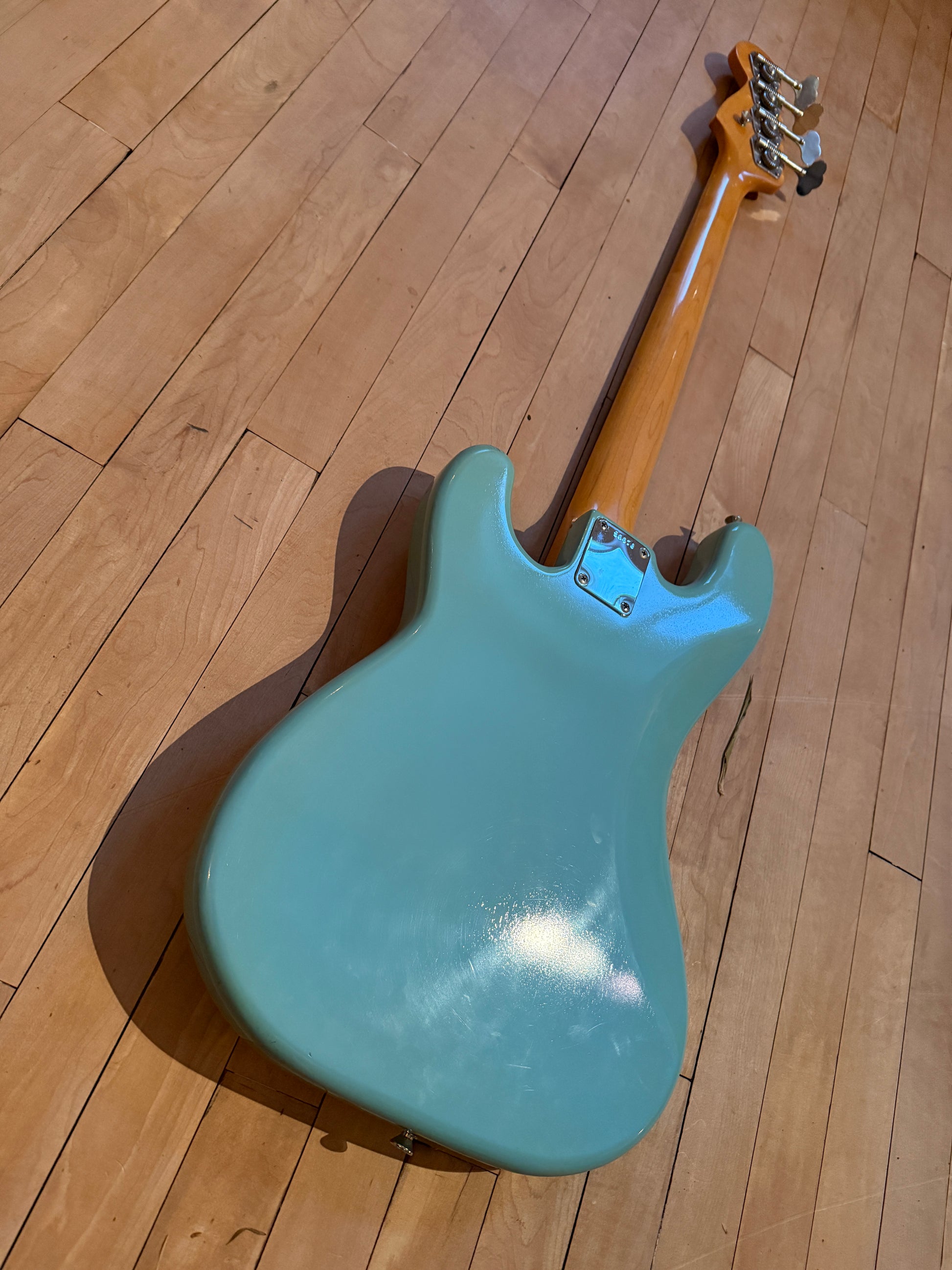 'Bitsa Fender ' Precision Bass Guitar Daphne Blue - Vintage Bass Room