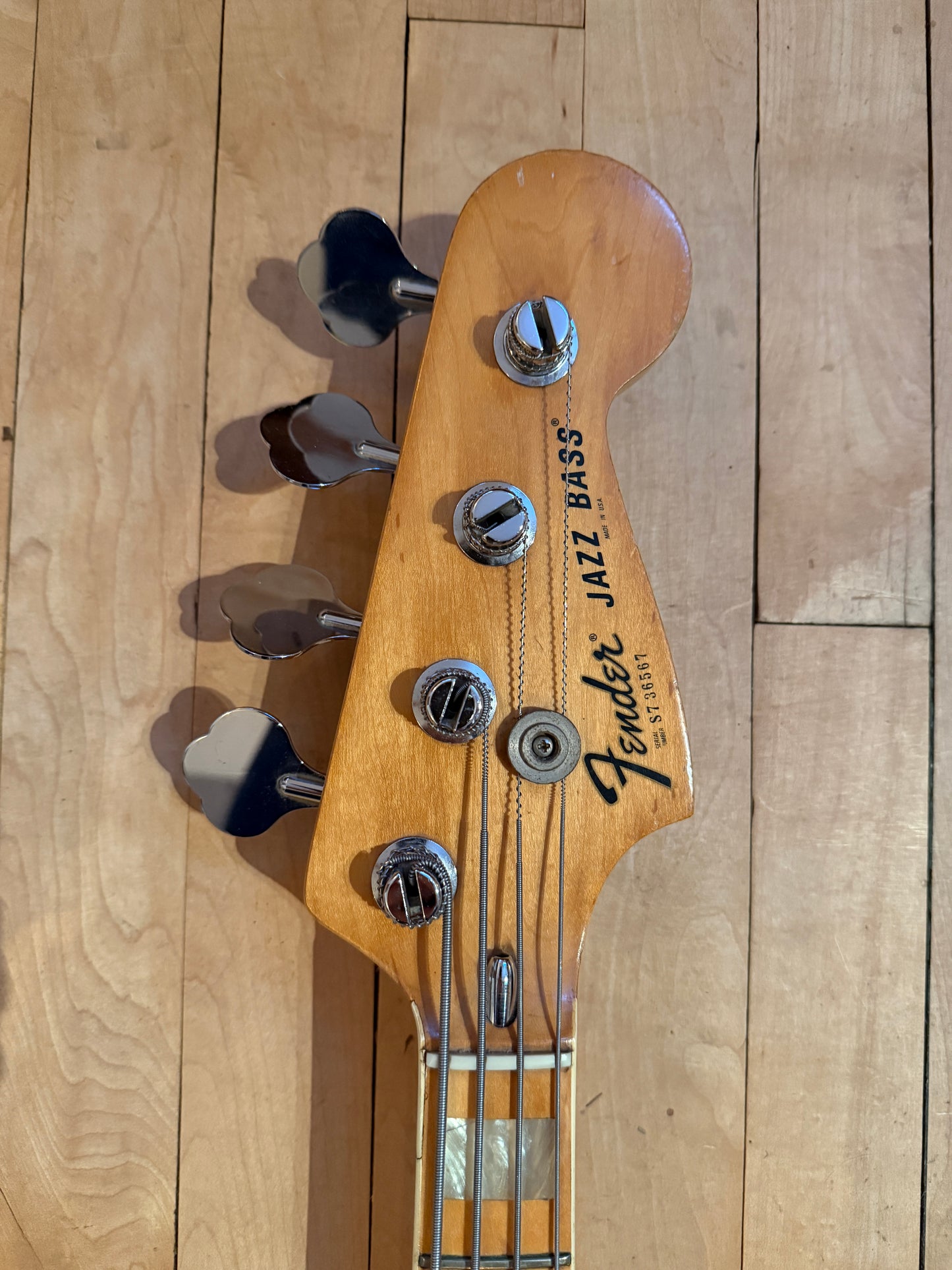 1977 Fender Jazz Bass Guitar Black & Maple - Vintage Bass Room