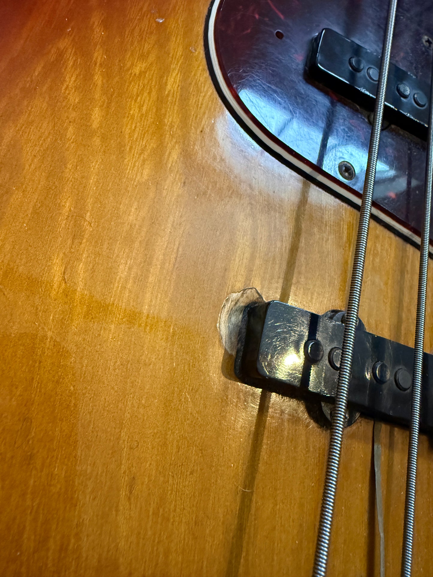 1982 Fender JV Squier Jazz Bass Guitar Sunburst - Vintage Bass Room