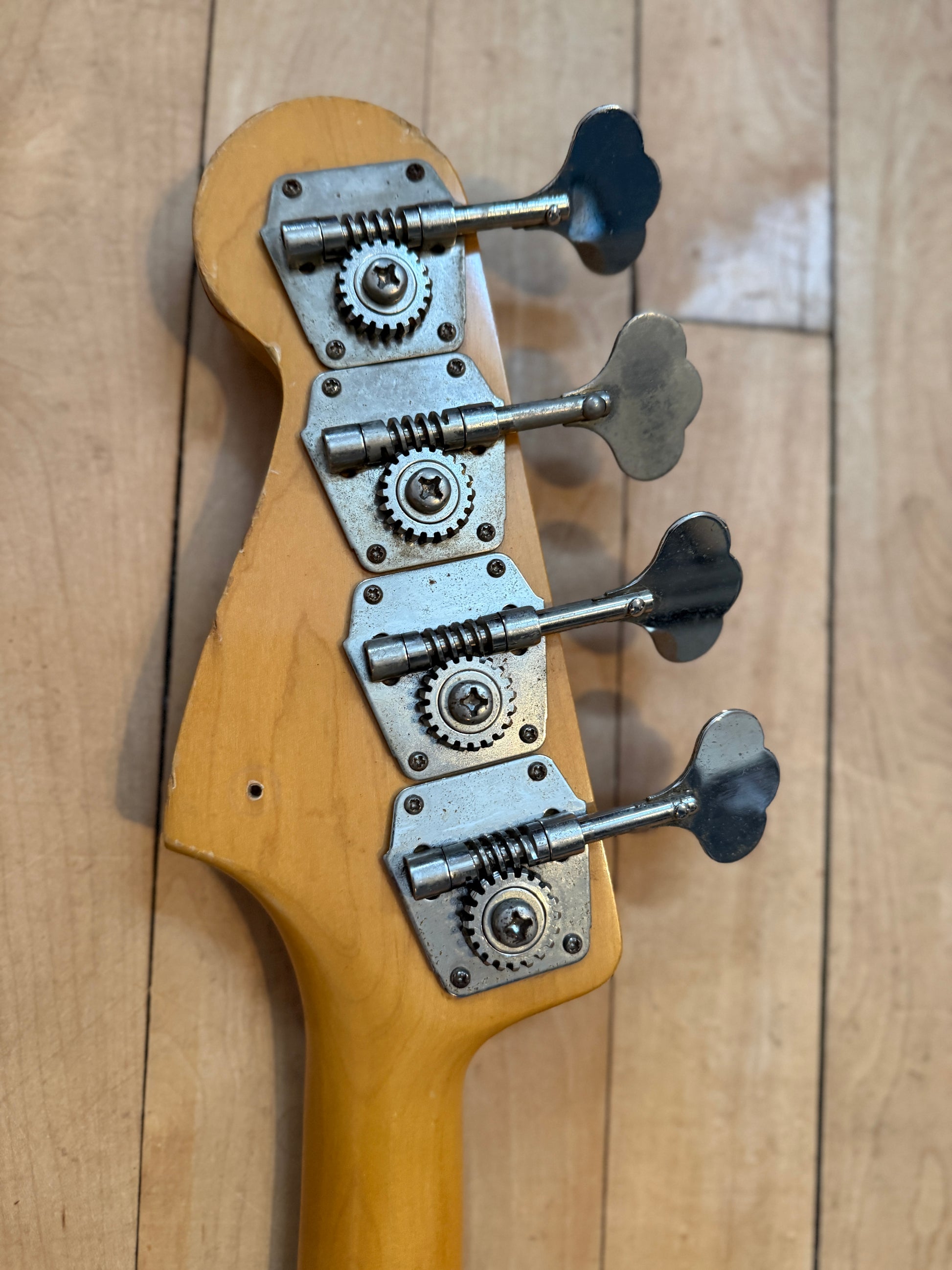 1982 Fender JV Squier Jazz Bass Guitar Sunburst - Vintage Bass Room