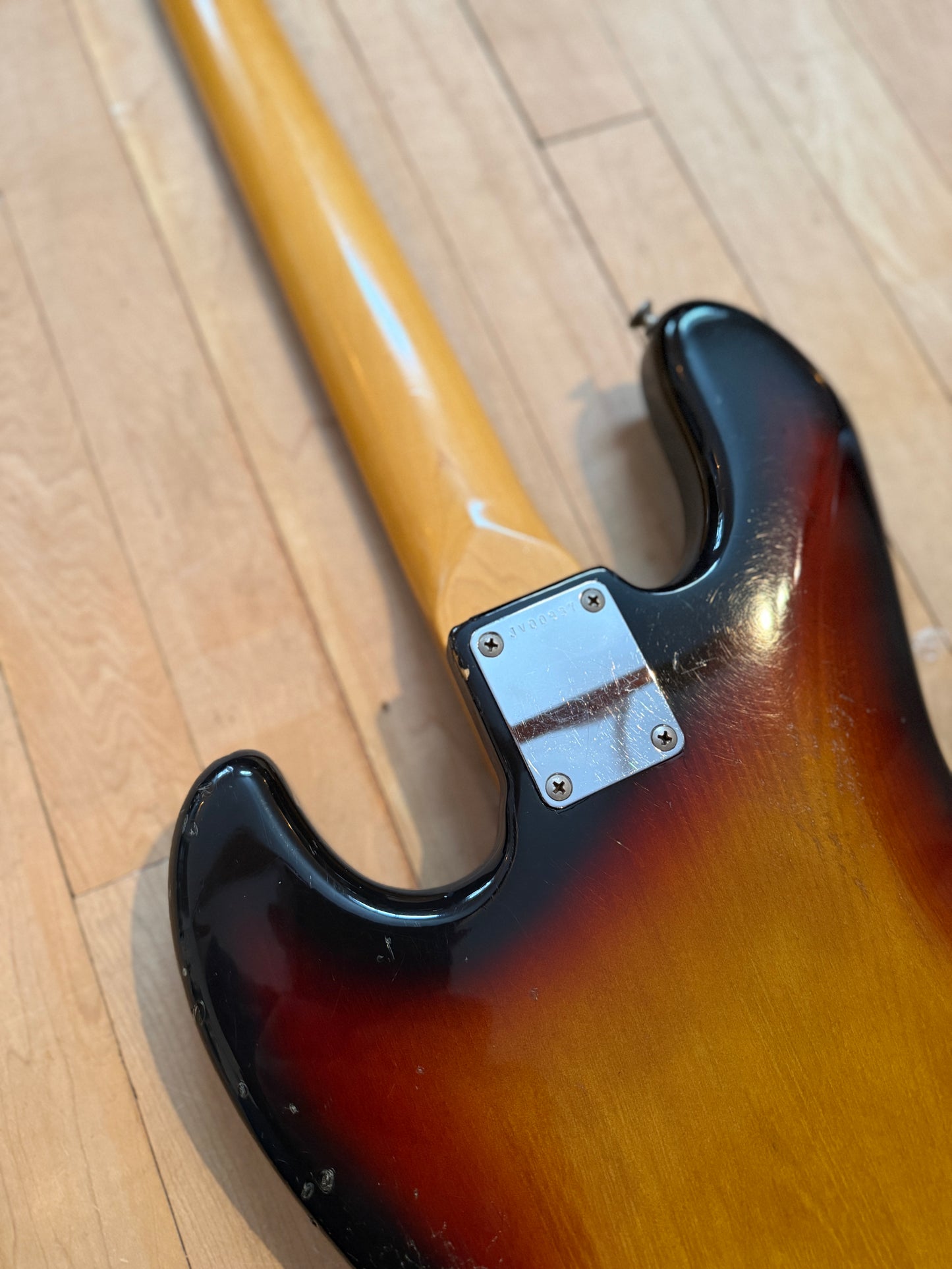 1982 Fender JV Squier Jazz Bass Guitar Sunburst - Vintage Bass Room