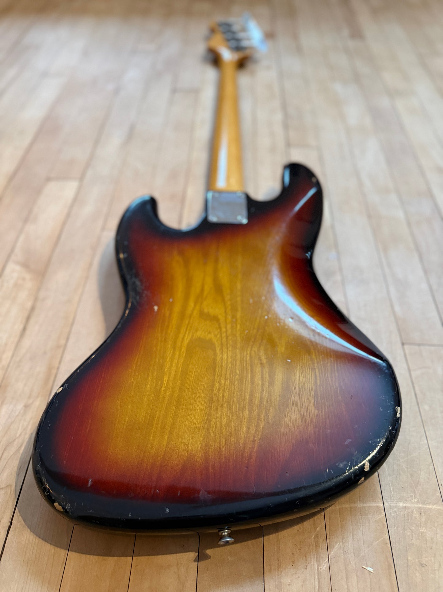 1982 Fender JV Squier Jazz Bass Guitar Sunburst - Vintage Bass Room