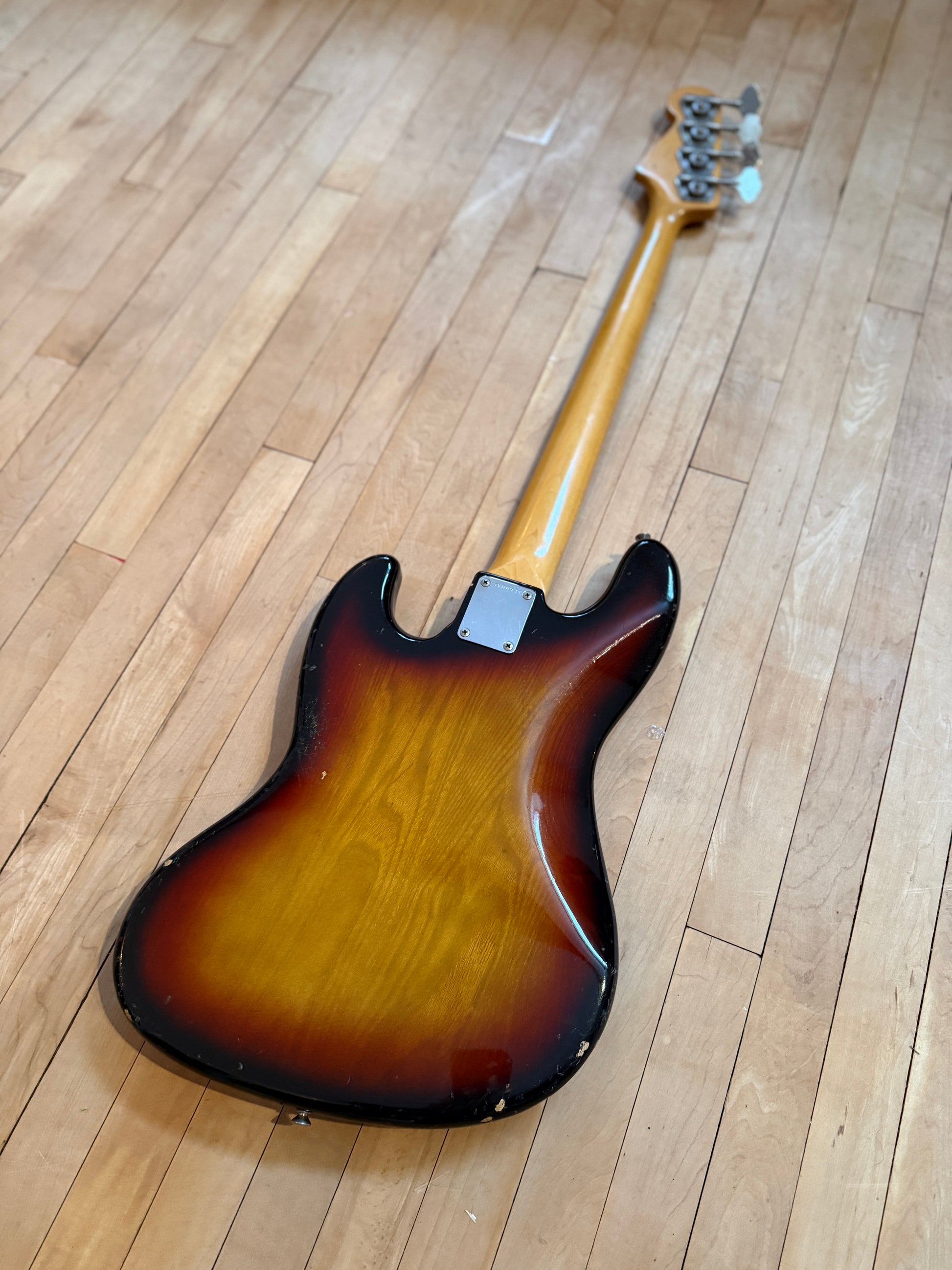 1982 Fender JV Squier Jazz Bass Guitar Sunburst - Vintage Bass Room