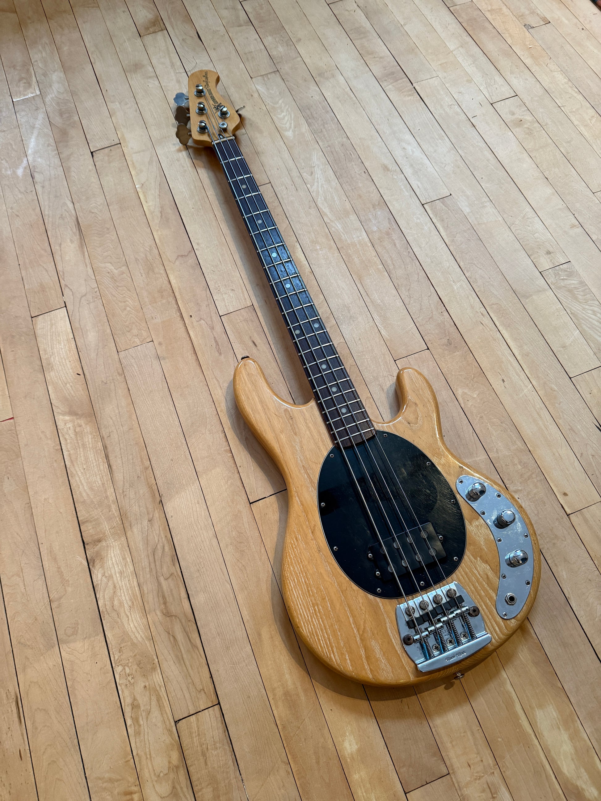 1982 Pre EB Musicman Stingray Bass Guitar Natural & Rosewood - Vintage Bass Room