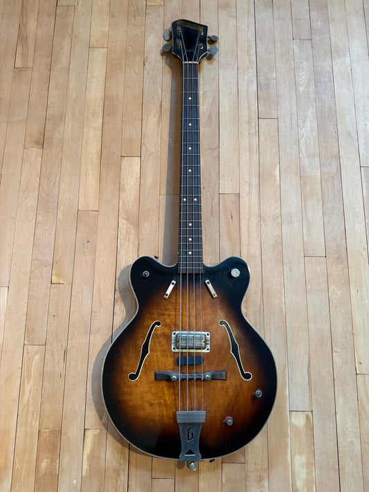 1963 Gretsch 6070 Country Gentlemen Bass Guitar in Dark Burst - Vintage Bass Room