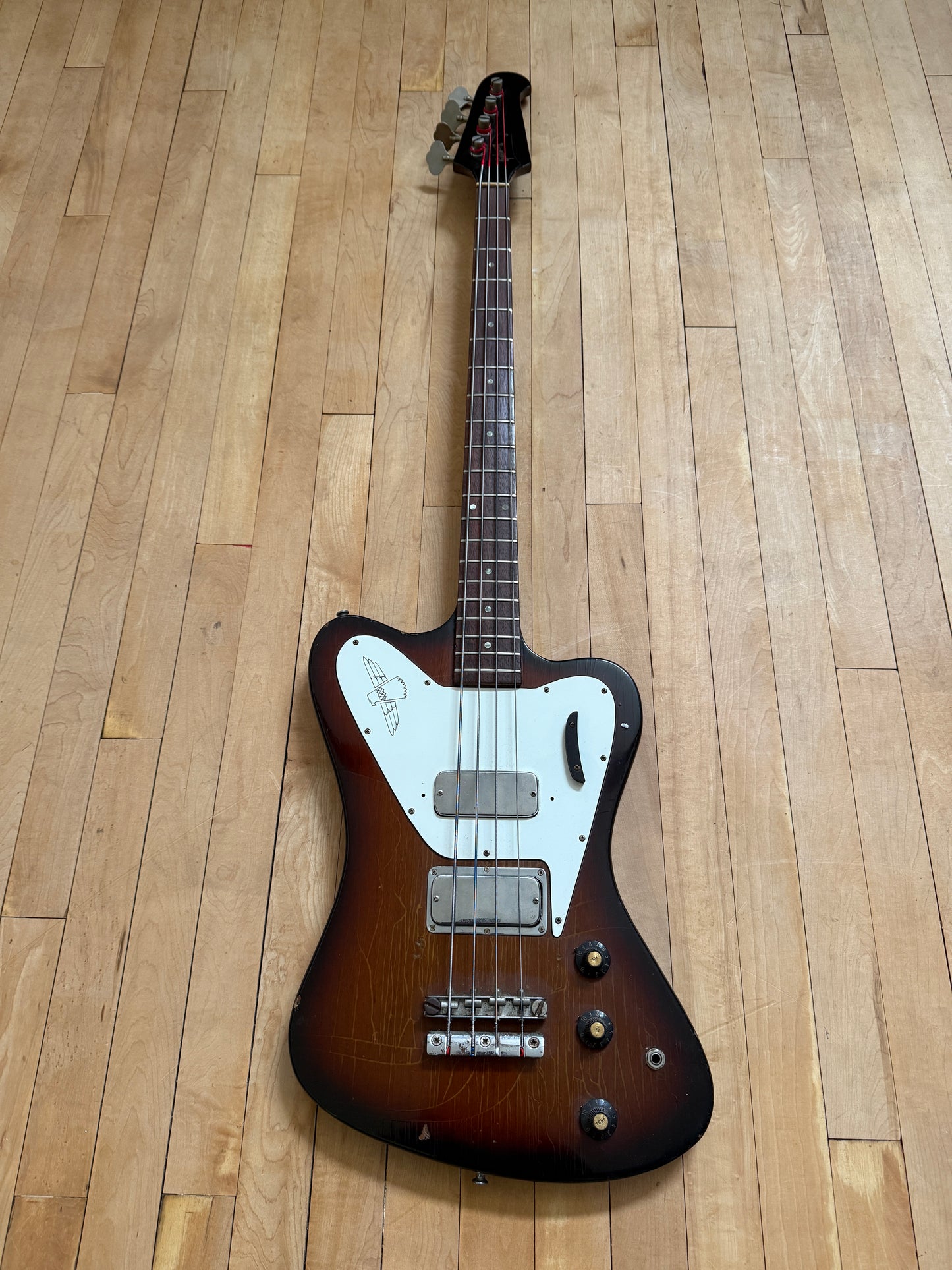1967 Gibson Non Reverse Thunderbird Bass Guitar Dark Burst - Vintage Bass Room