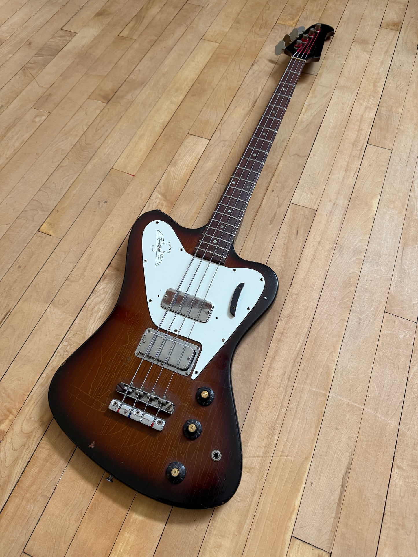 1967 Gibson Non Reverse Thunderbird Bass Guitar Dark Burst - Vintage Bass Room